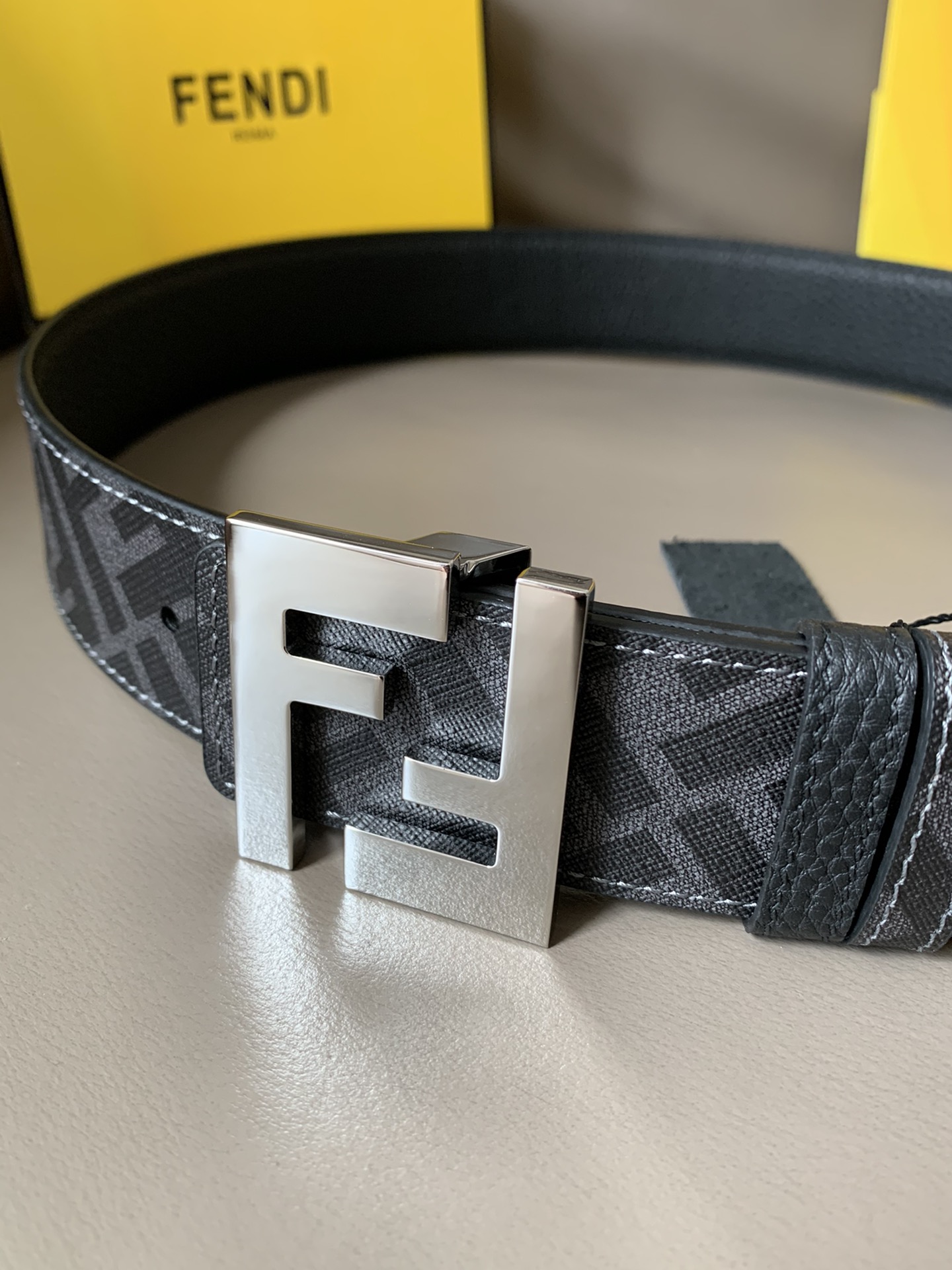 Male Leather Belt Cow Leather Brown M