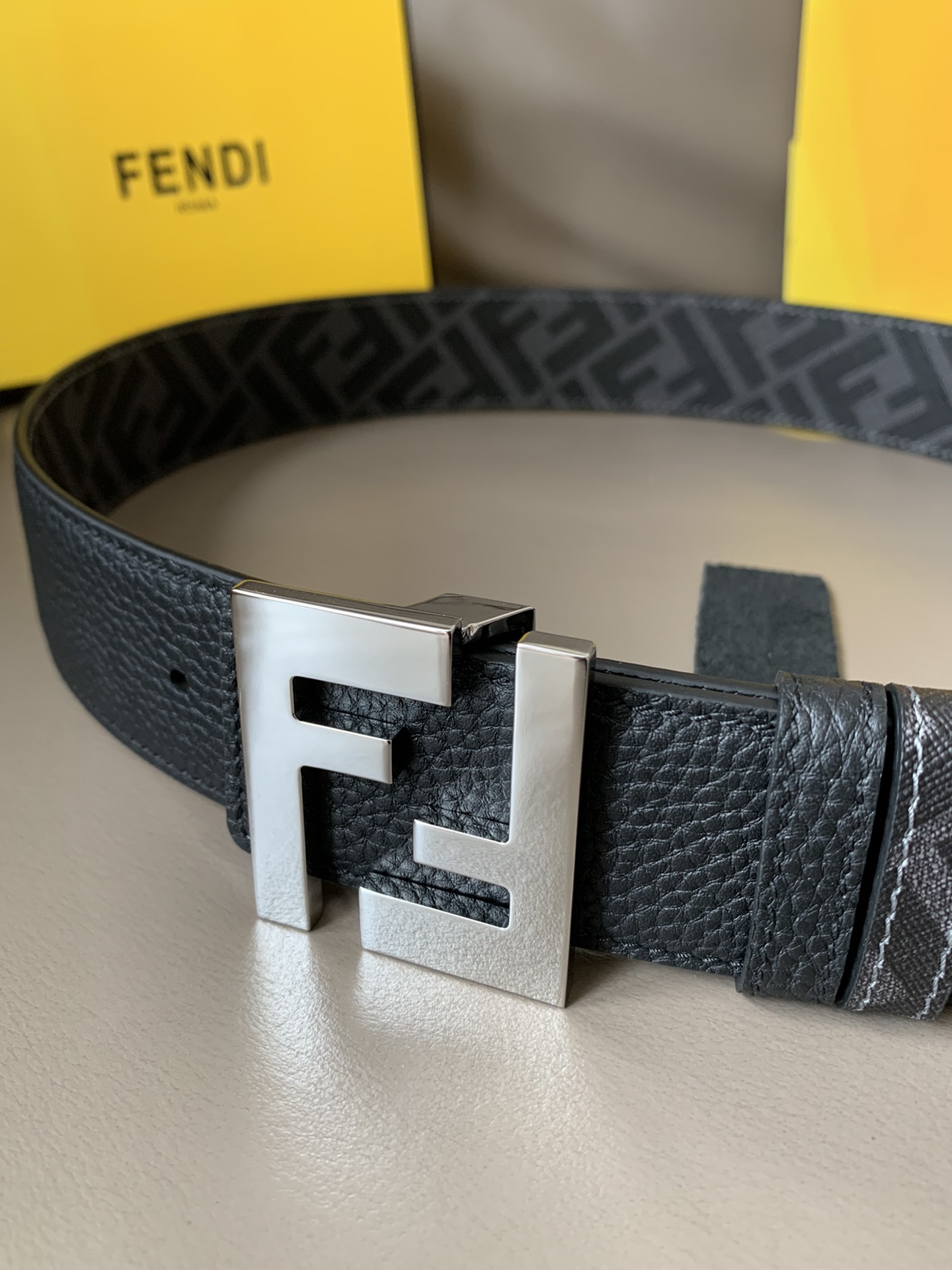 Male Leather Belt Cow Leather Brown M