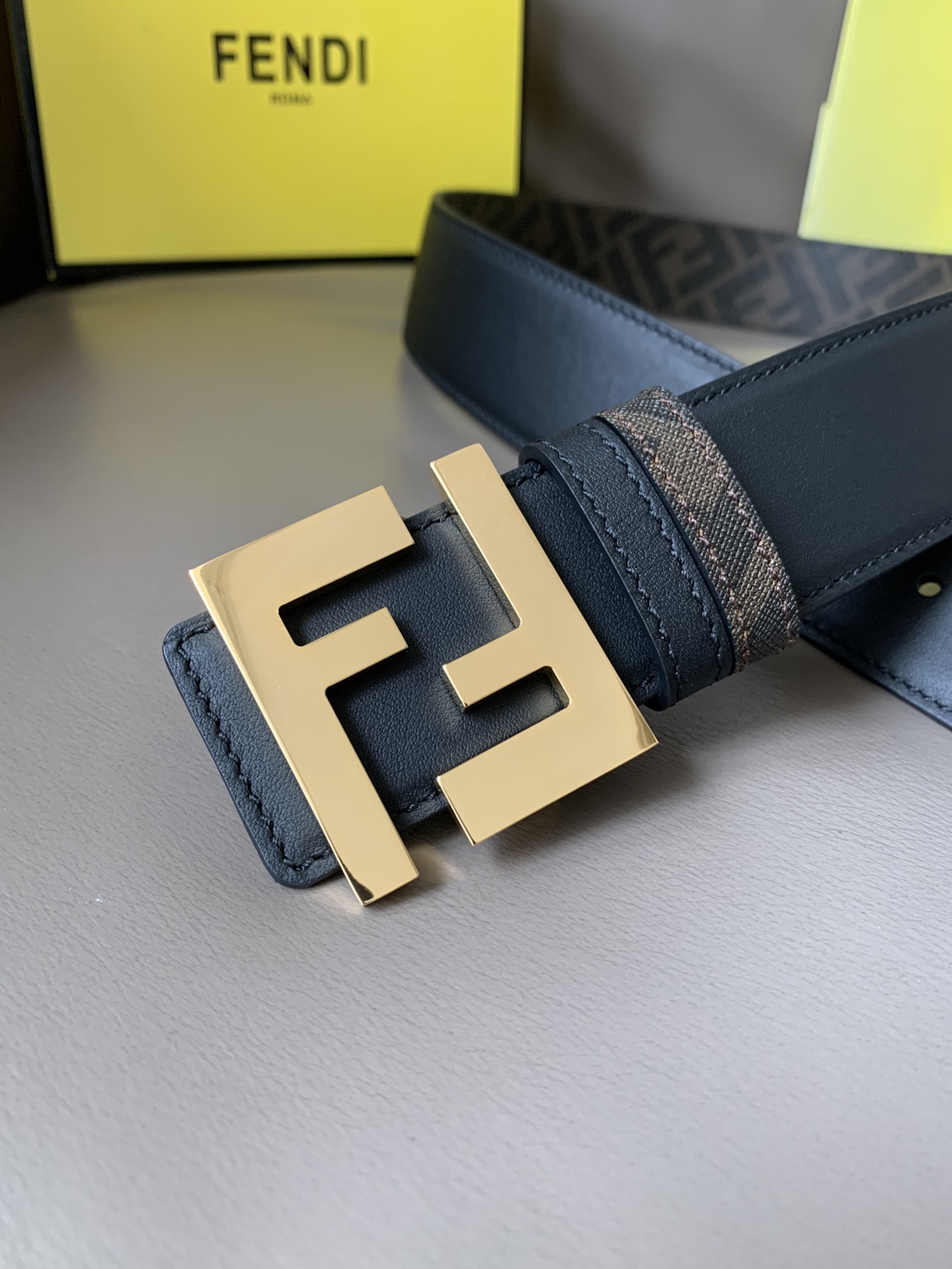 Male Leather Belt Cow Leather Brown M