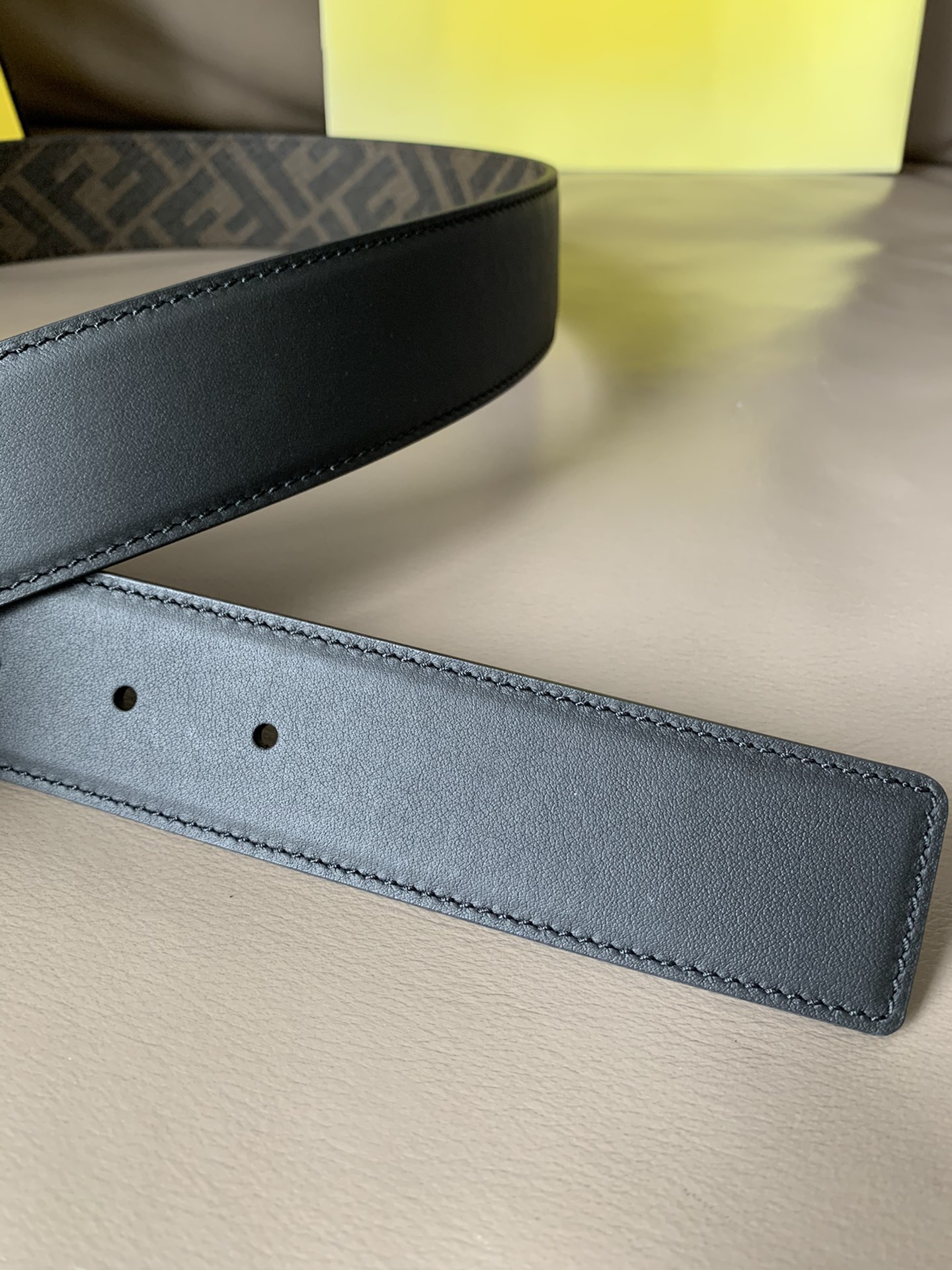 Male Leather Belt Cow Leather Brown M