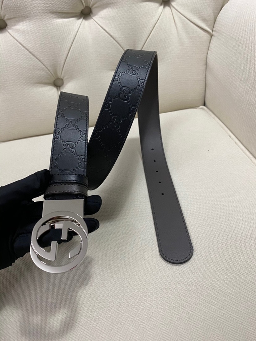 Gucci Male Leather Belt 37mm-s
