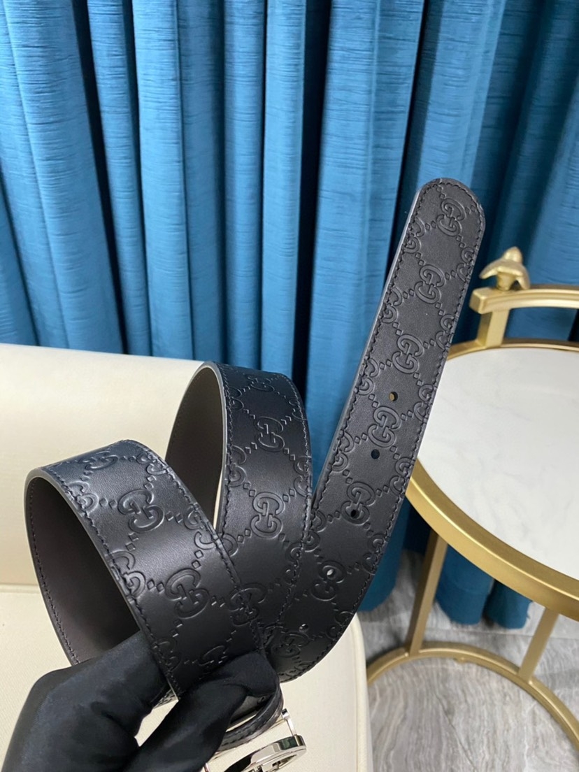 Gucci Male Leather Belt 37mm-s