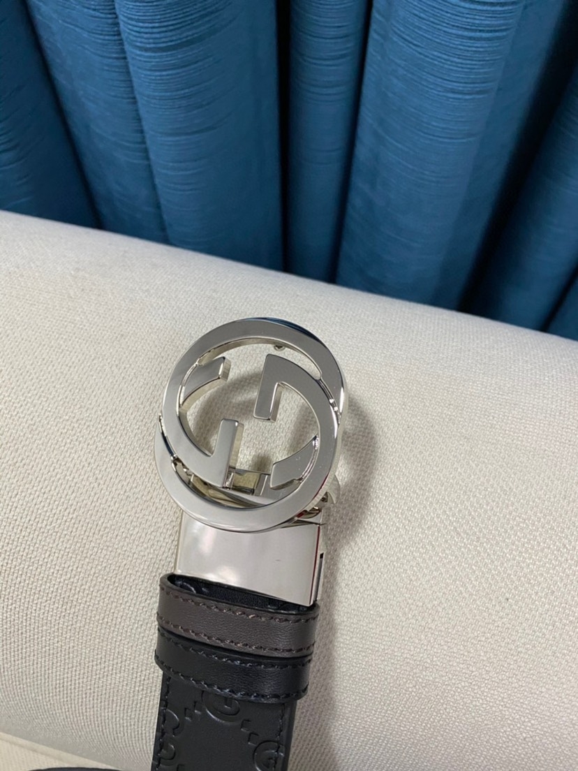 Gucci Male Leather Belt 37mm-s