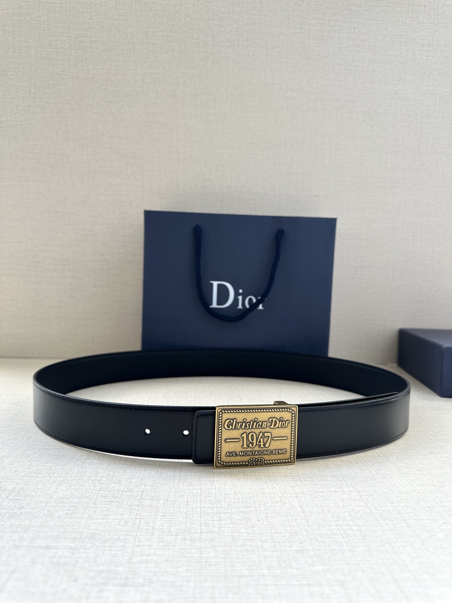 Male Basic Belt Cow Leather Black M