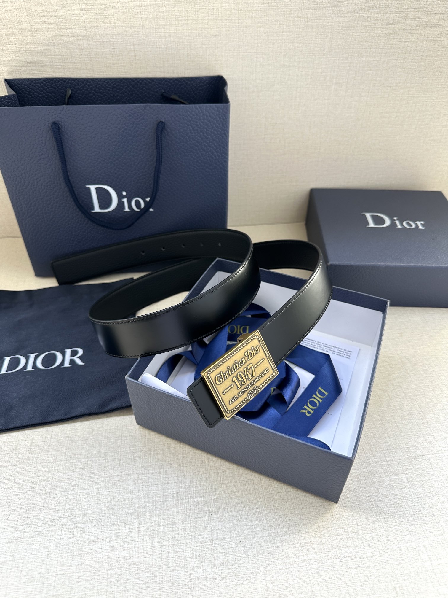 Male Basic Belt Cow Leather Black M