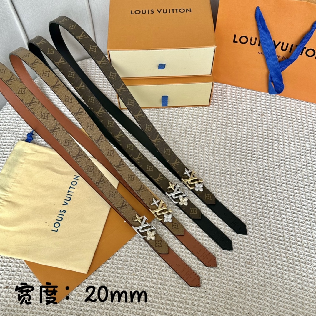 Louis Vuitton Female Basic Belt Cow Leather S-m