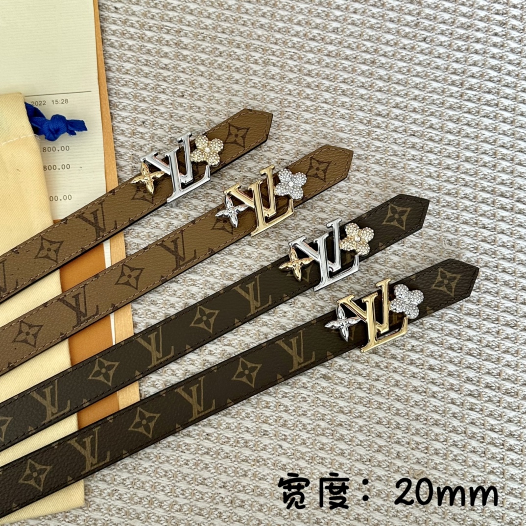 Louis Vuitton Female Basic Belt Cow Leather S-m