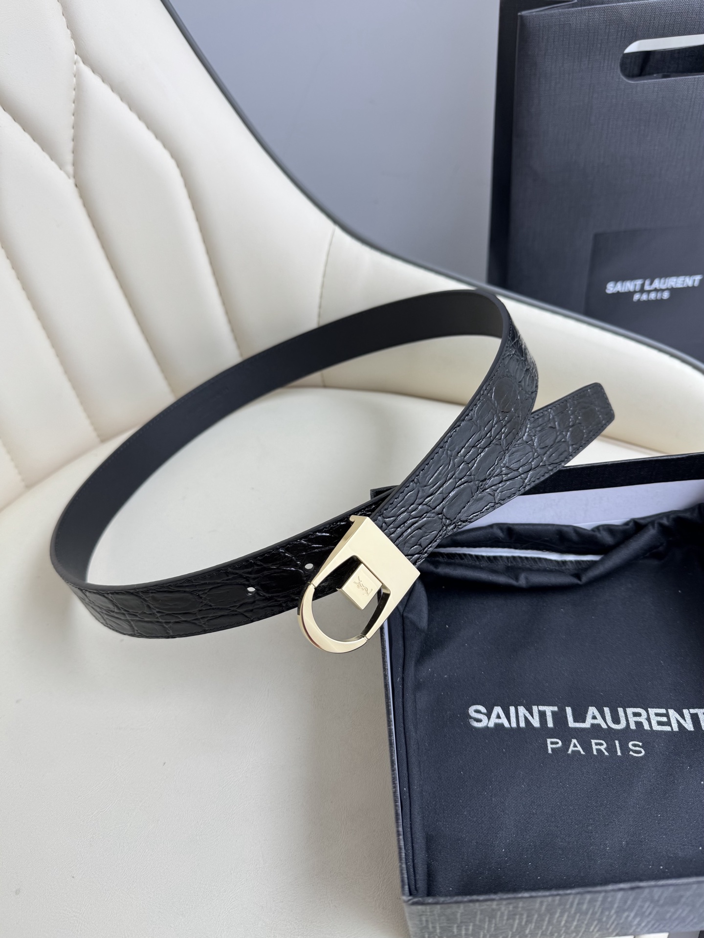 Saint Laurent Female Leather Belt S-m-l