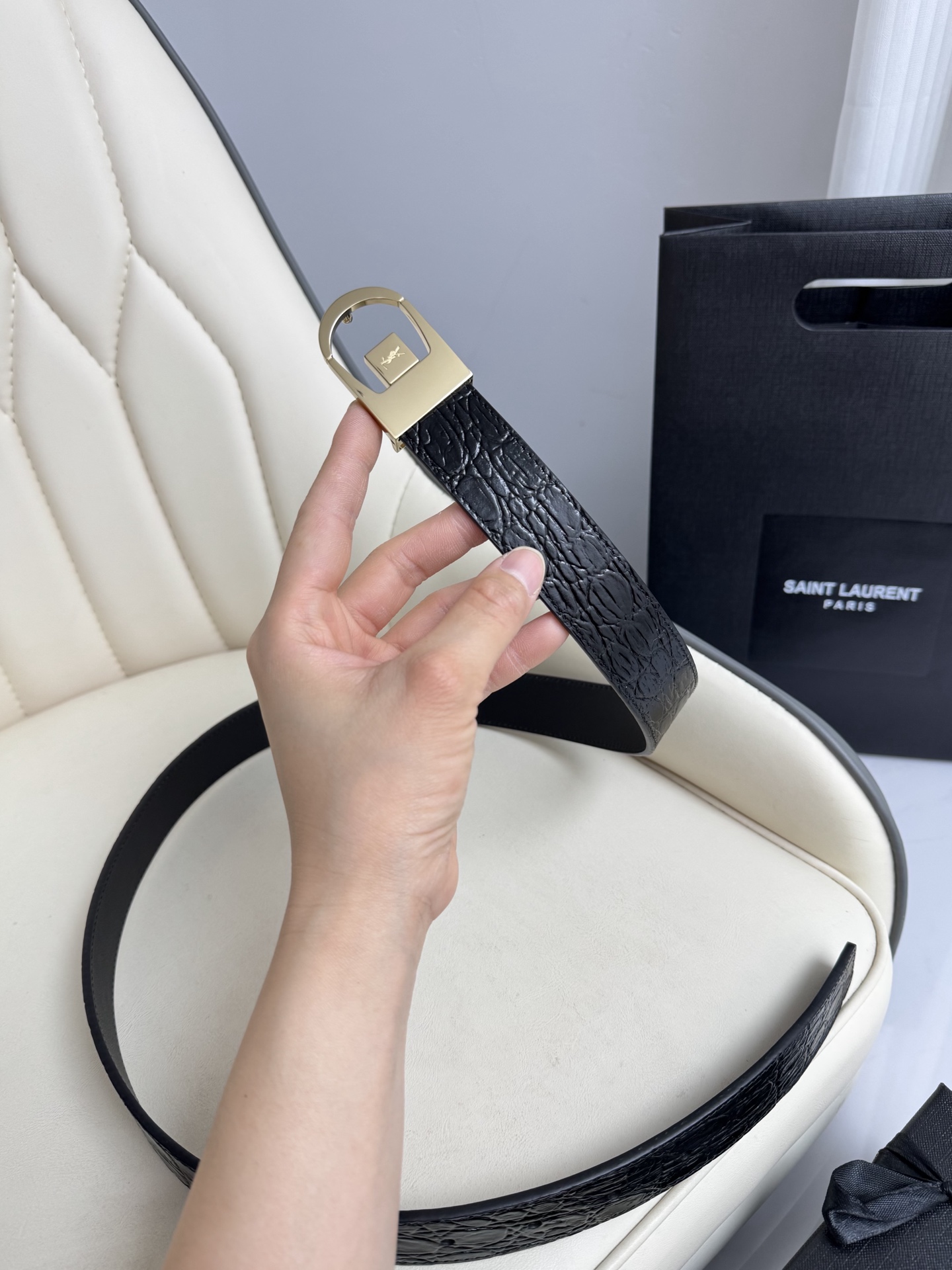 Saint Laurent Female Leather Belt S-m-l