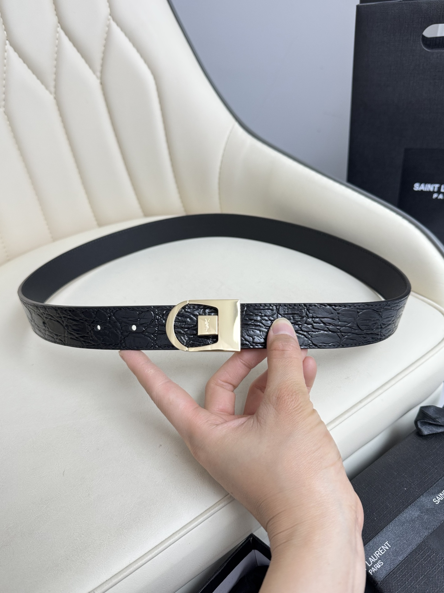 Saint Laurent Female Leather Belt S-m-l