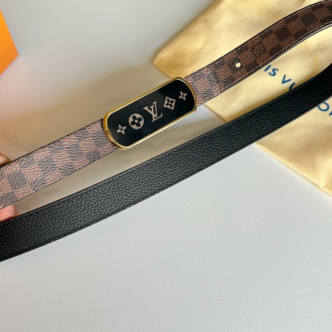 Louis Vuitton Female Basic Belt Cow Leather L