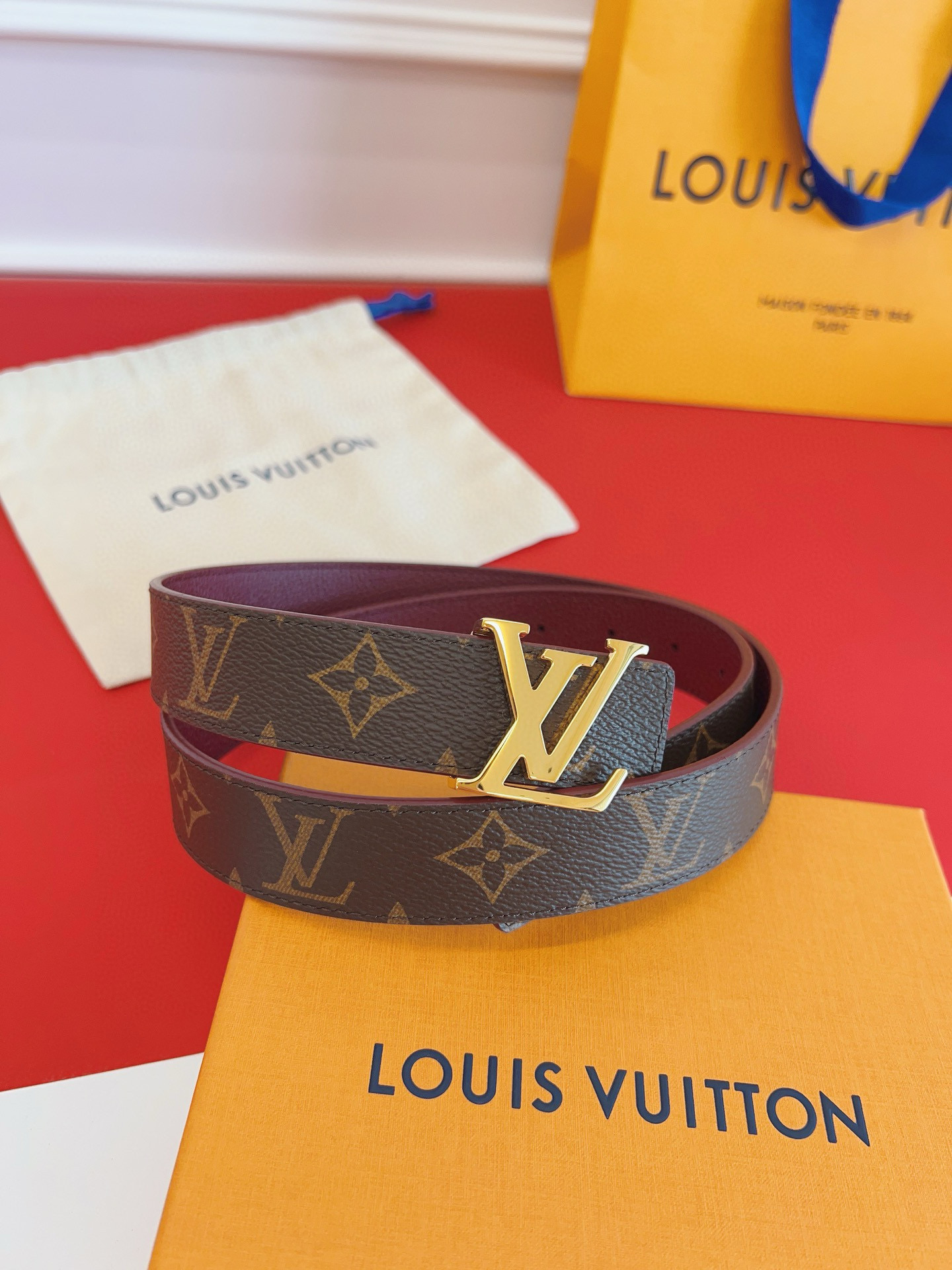 Louis Vuitton Female Basic Belt Cow Leather L