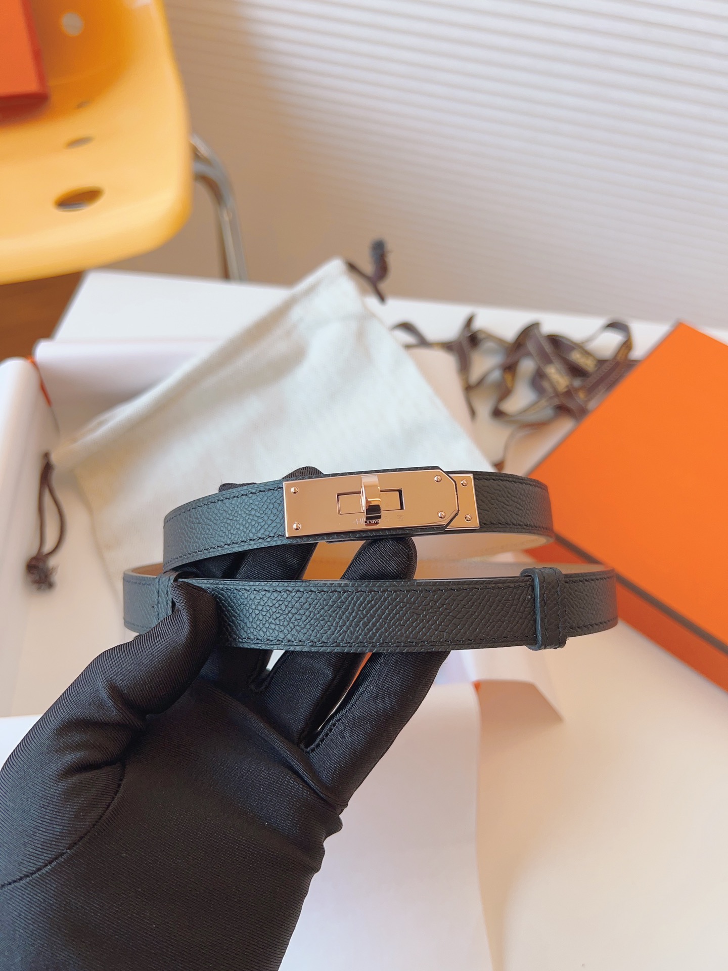 Hermès Female Leather Belt Cow Leather 18mm-s-m-l