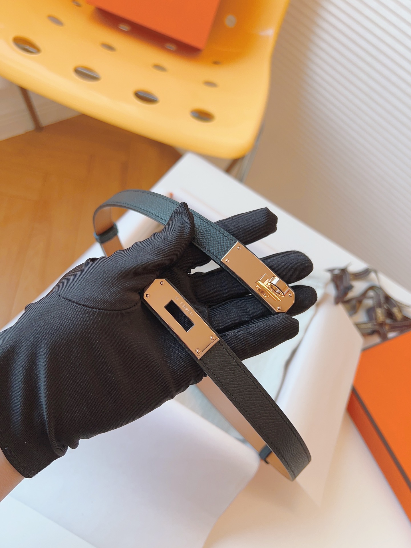 Hermès Female Leather Belt Cow Leather 18mm-s-m-l