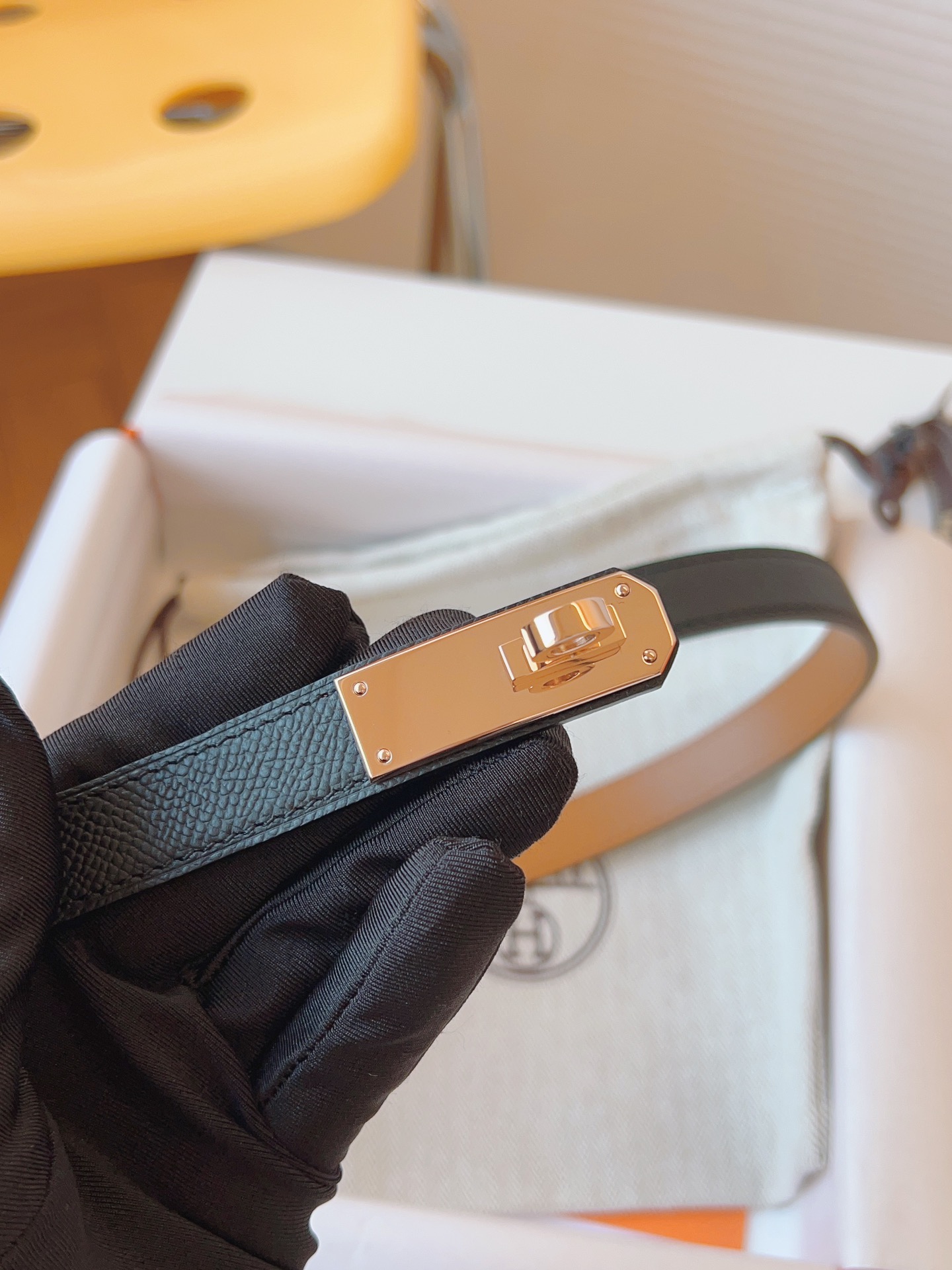 Hermès Female Leather Belt Cow Leather 18mm-s-m-l