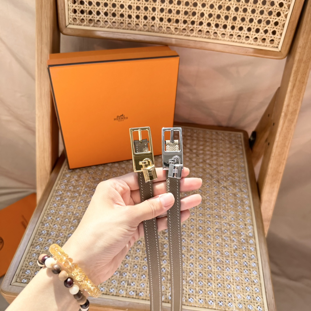 Hermès Female Leather Belt Cow Leather S-m