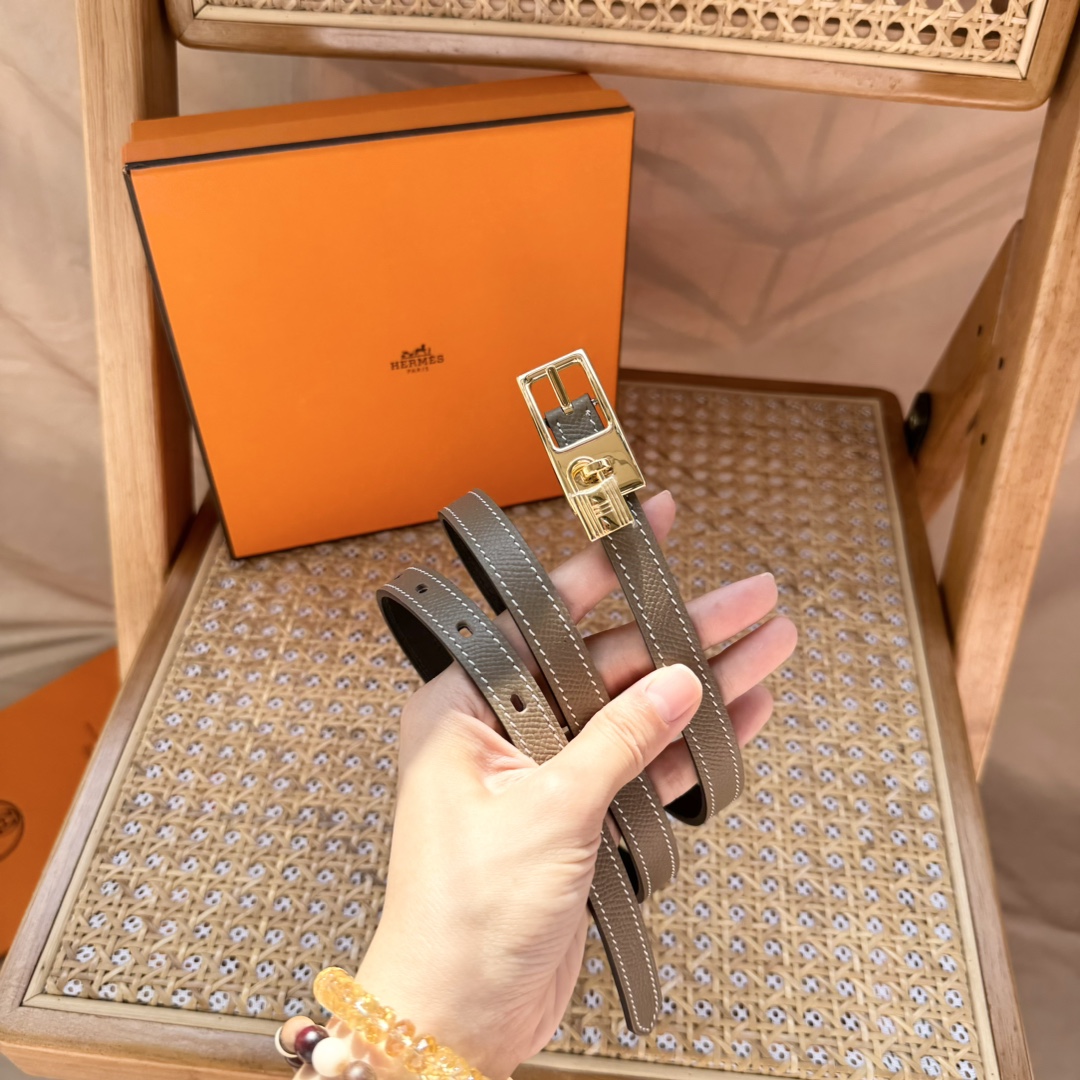 Hermès Female Leather Belt Cow Leather S-m