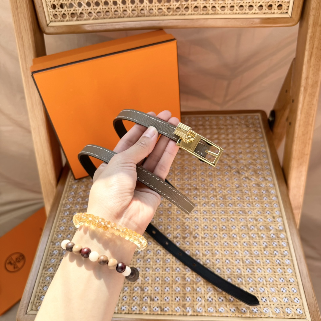 Hermès Female Leather Belt Cow Leather S-m