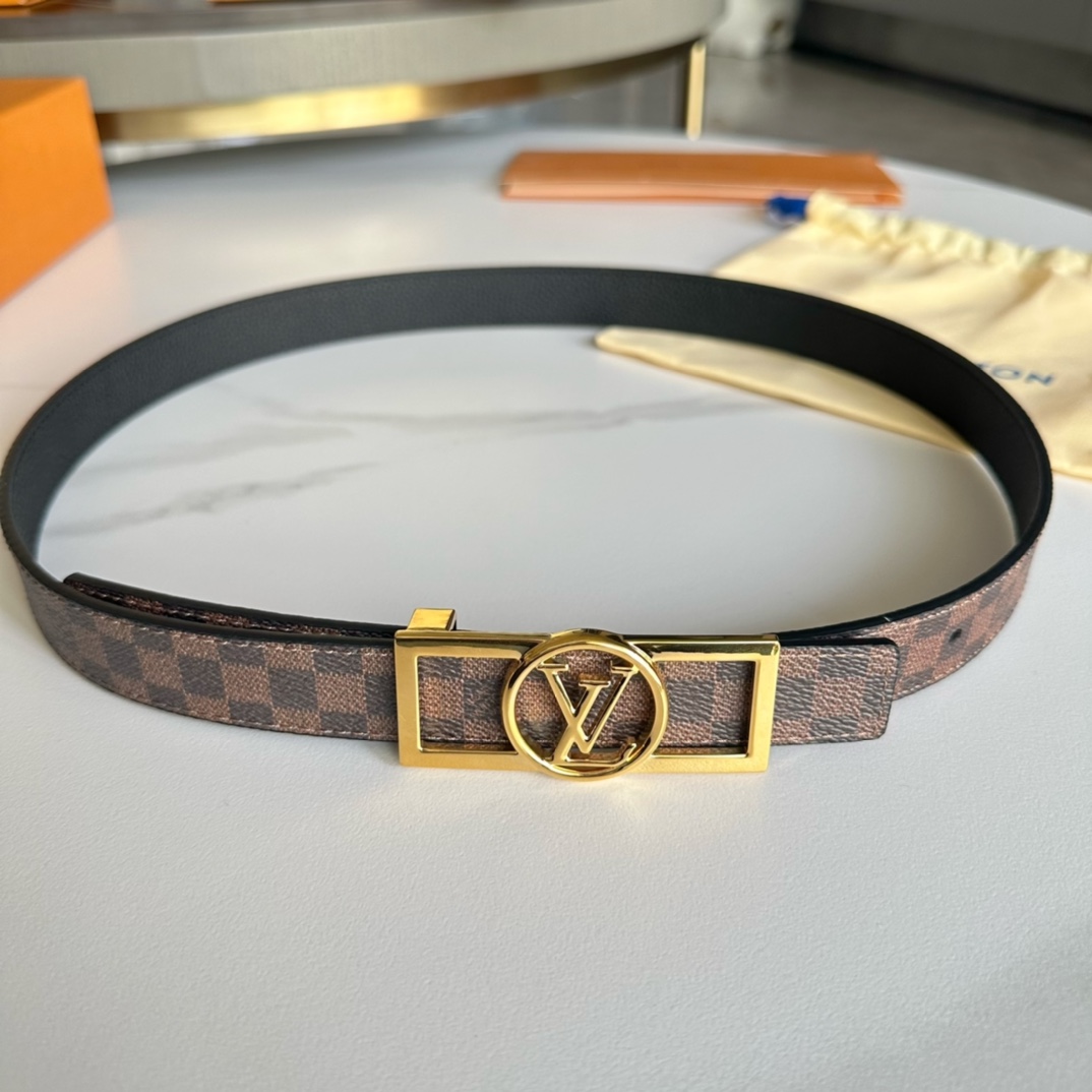 Louis Vuitton Female Basic Belt Cow Leather L