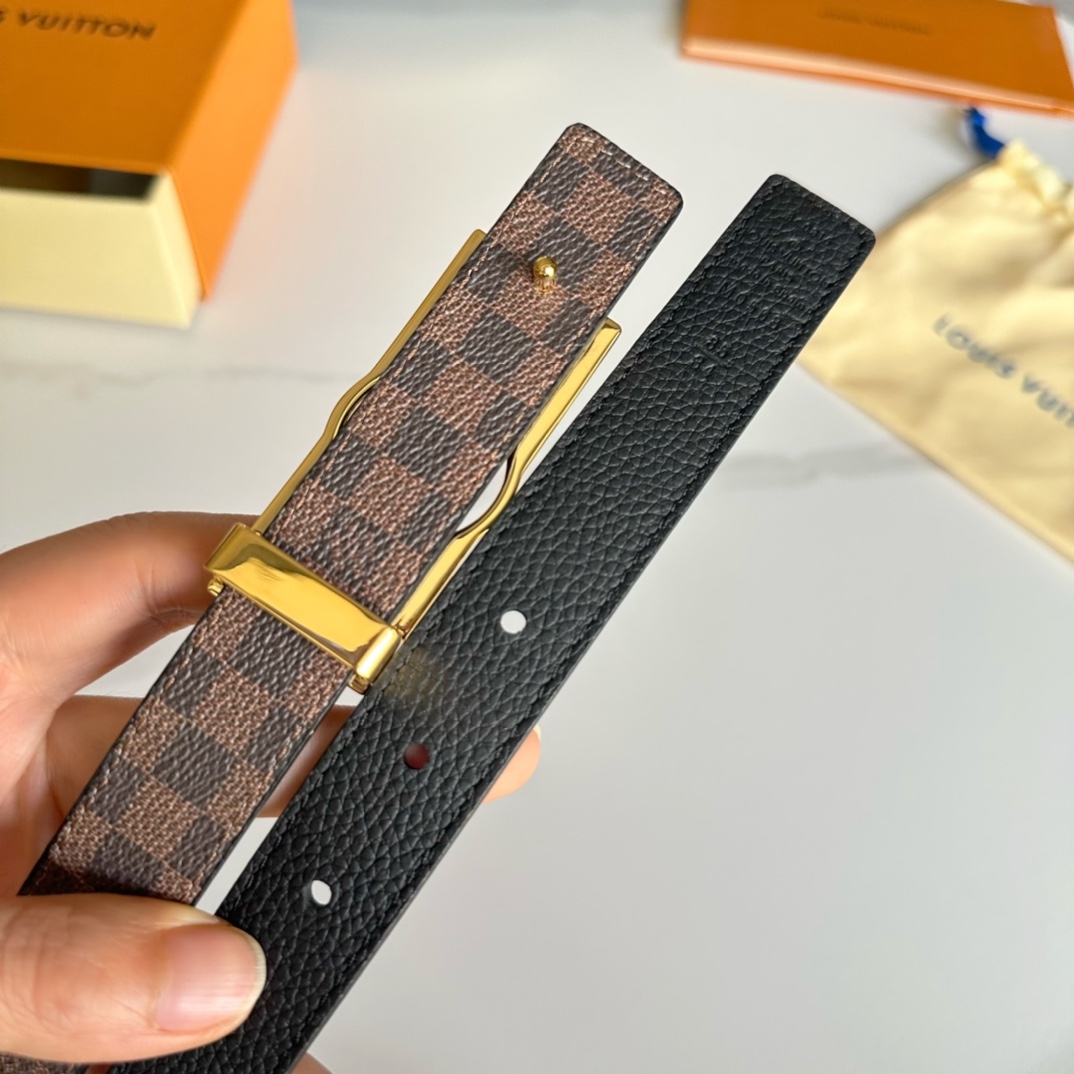 Louis Vuitton Female Basic Belt Cow Leather L