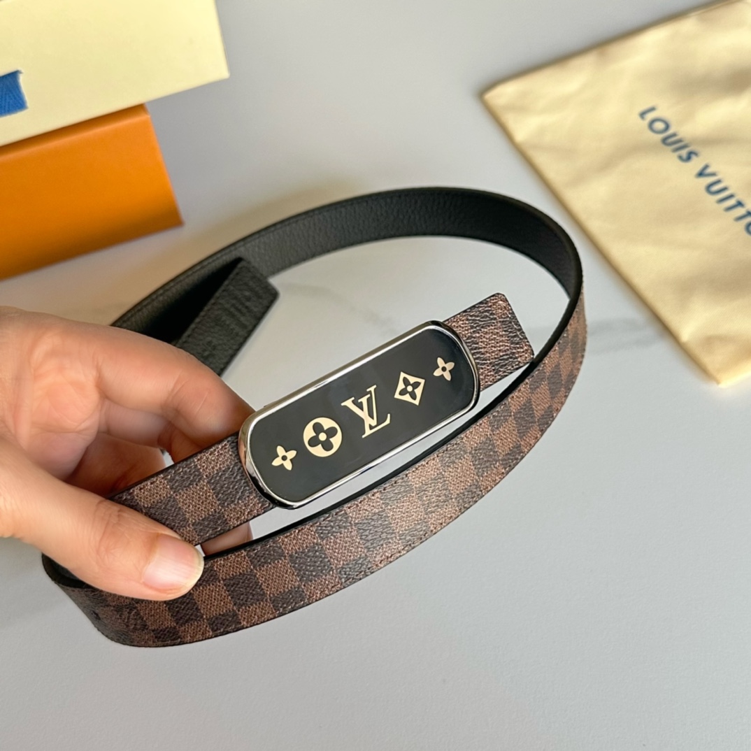 Louis Vuitton Female Basic Belt Cow Leather L