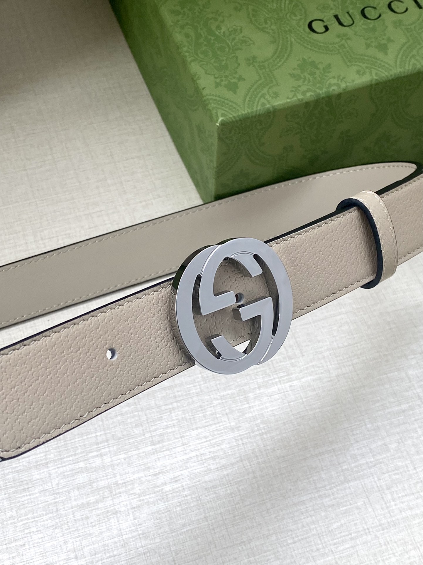 Gucci Female Basic Belt Canvas White S-m