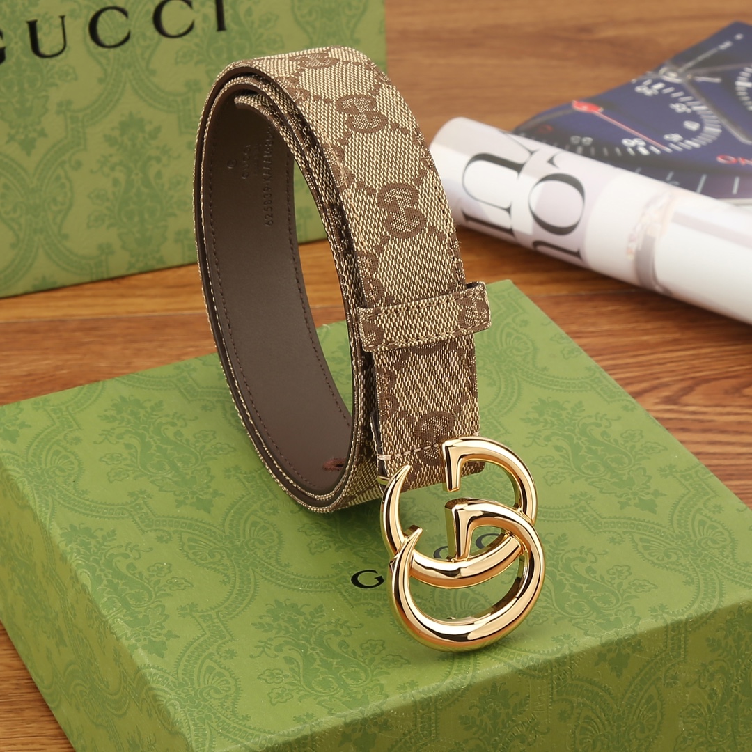 Gucci Female Basic Belt Canvas Brown