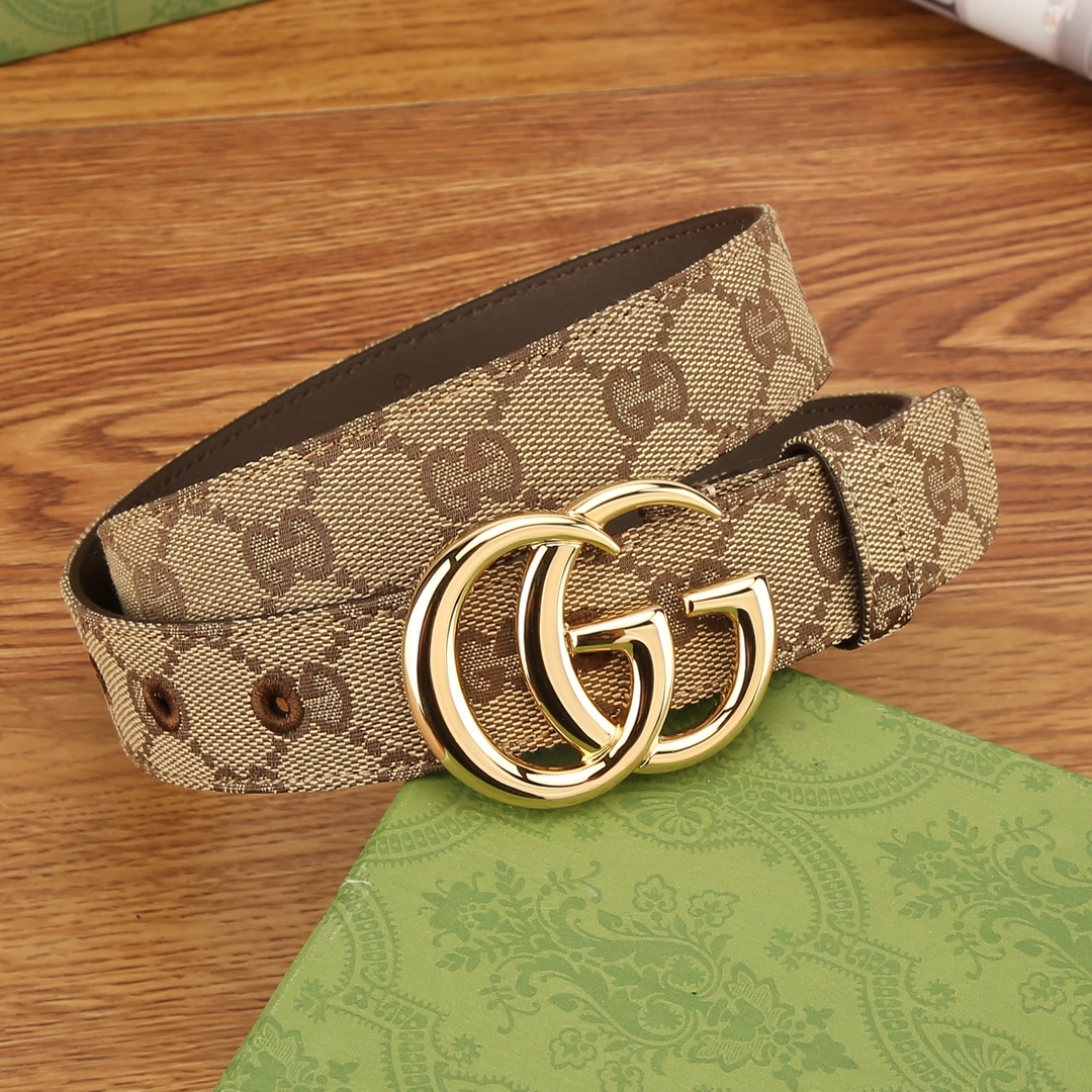 Gucci Female Basic Belt Canvas Brown