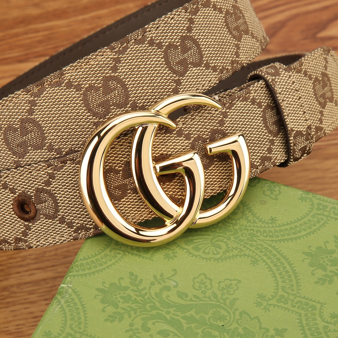Gucci Female Basic Belt Canvas Brown