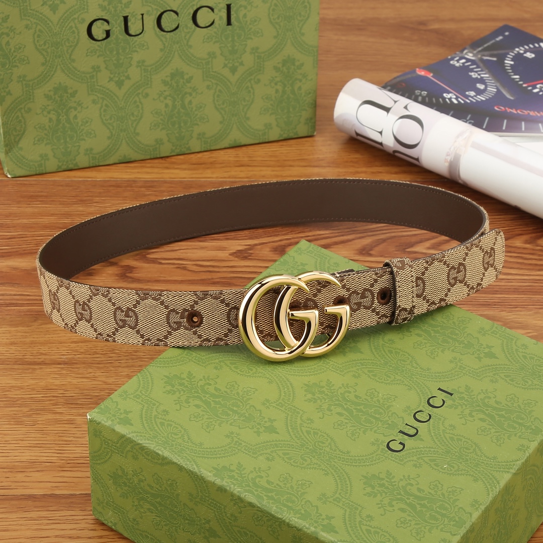 Gucci Female Basic Belt Canvas Brown