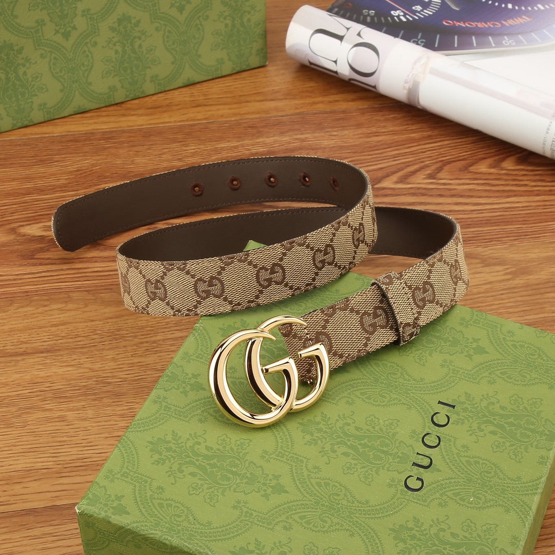 Gucci Female Basic Belt Canvas Brown