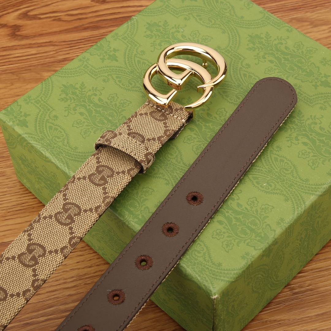 Gucci Female Basic Belt Canvas Brown