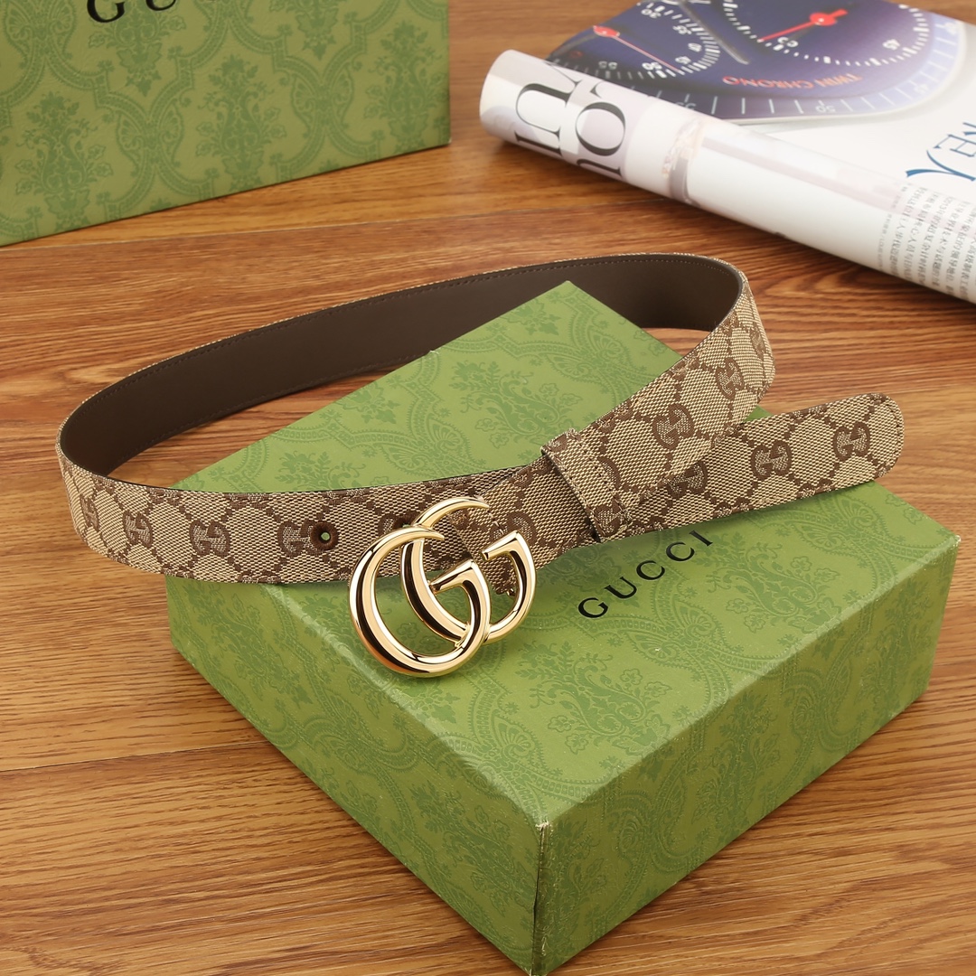 Gucci Female Basic Belt Canvas Brown