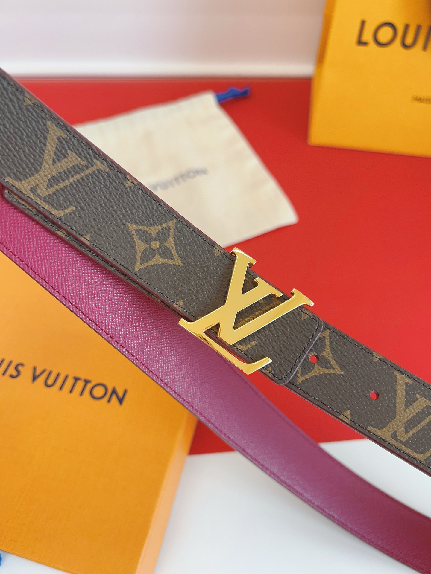 Louis Vuitton Female Basic Belt Cow Leather L