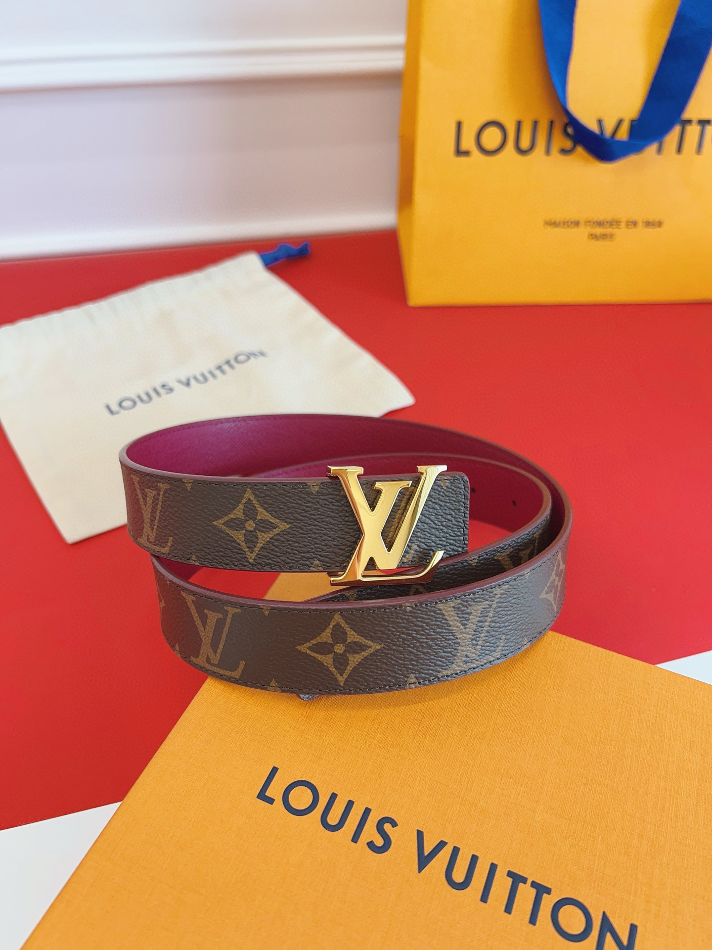 Louis Vuitton Female Basic Belt Cow Leather L