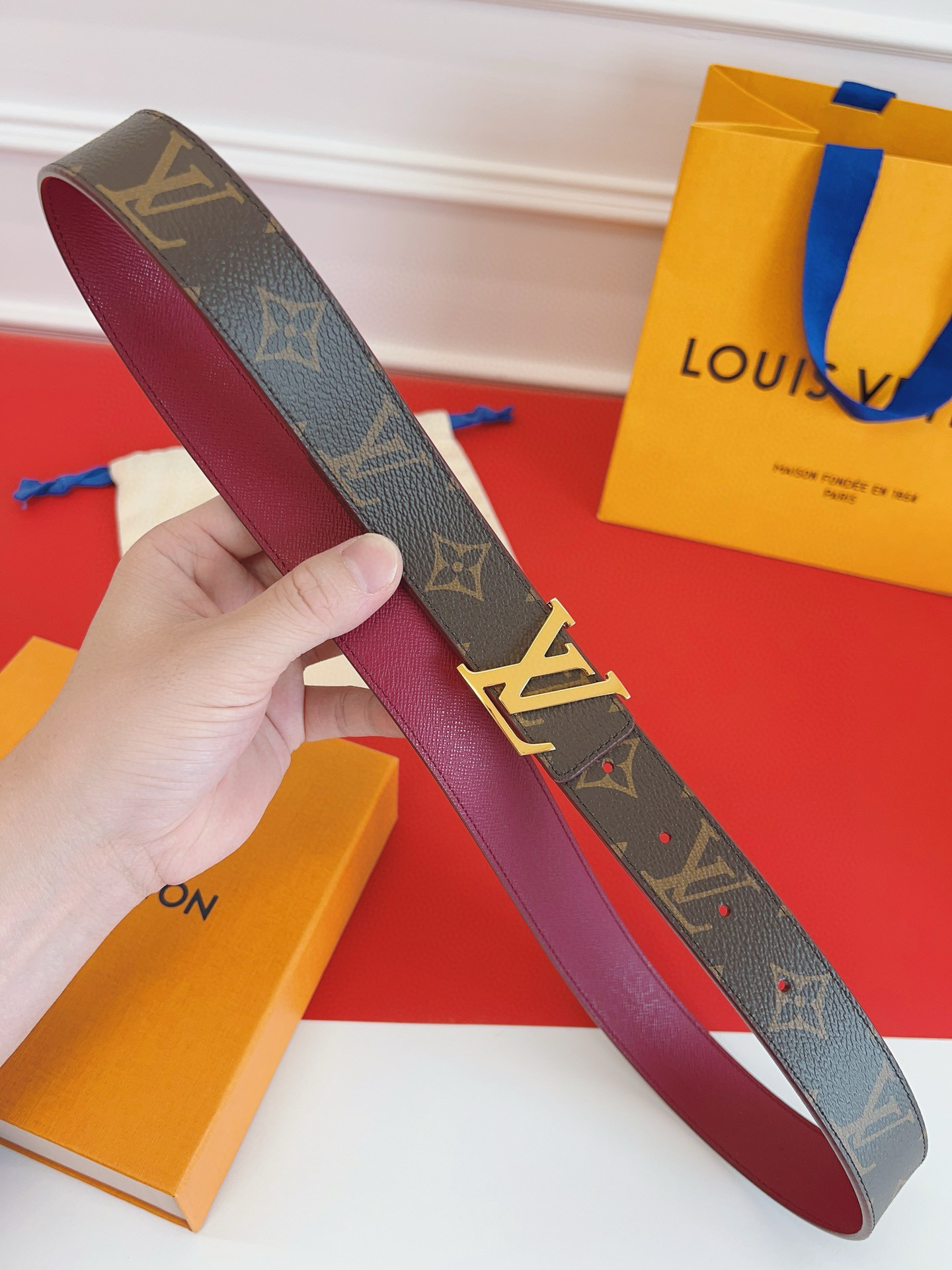 Louis Vuitton Female Basic Belt Cow Leather L