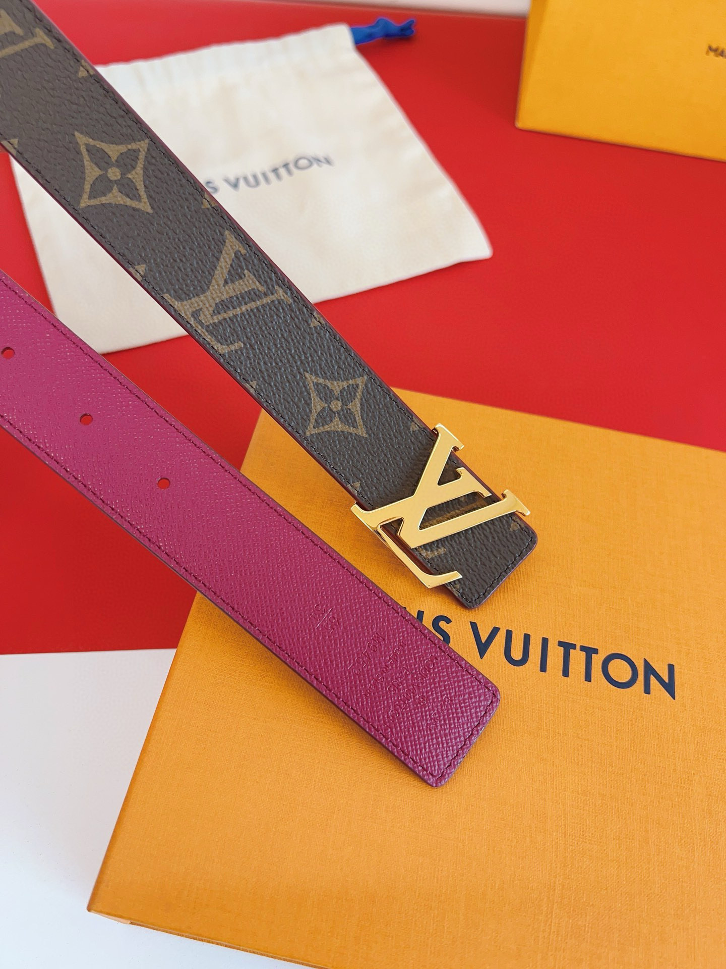 Louis Vuitton Female Basic Belt Cow Leather L