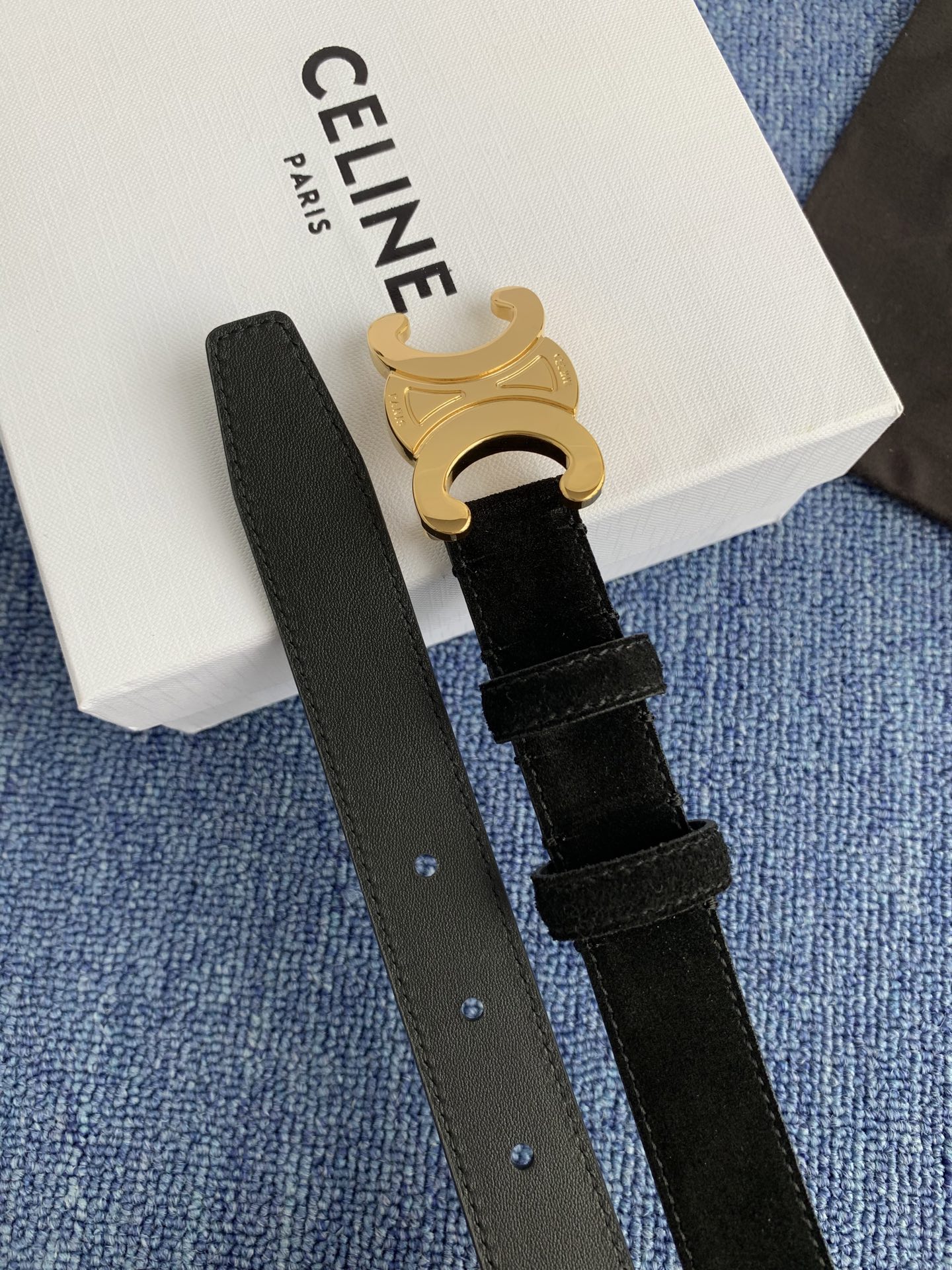 Celine Female Leather Belt Cow Leather Silver Adjustable M