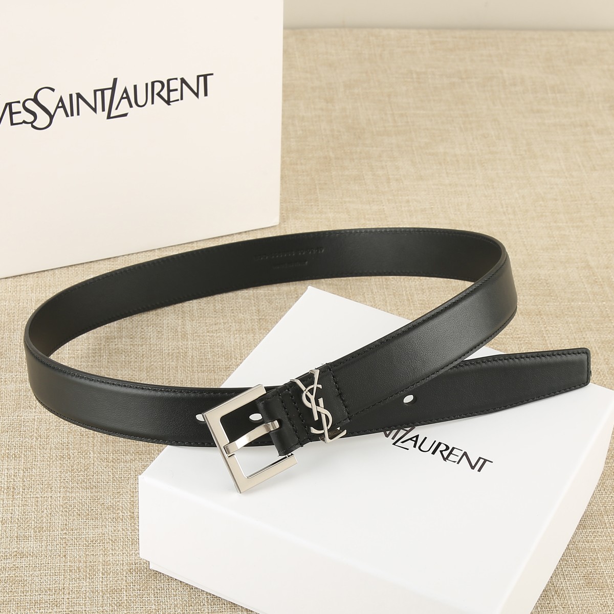 Saint Laurent Female Basic Belt Cow Leather M