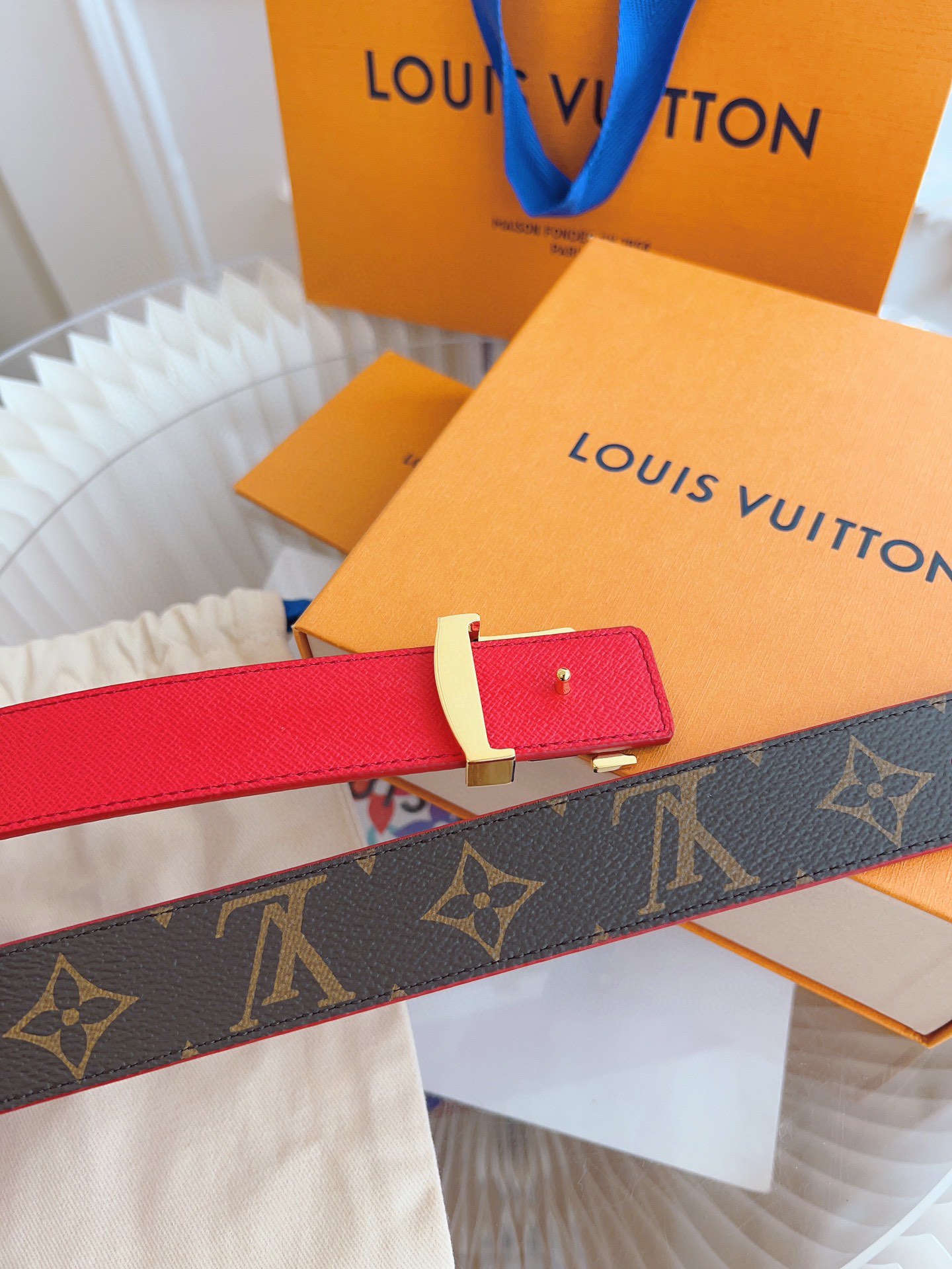 Louis Vuitton Female Basic Belt Canvas M-l