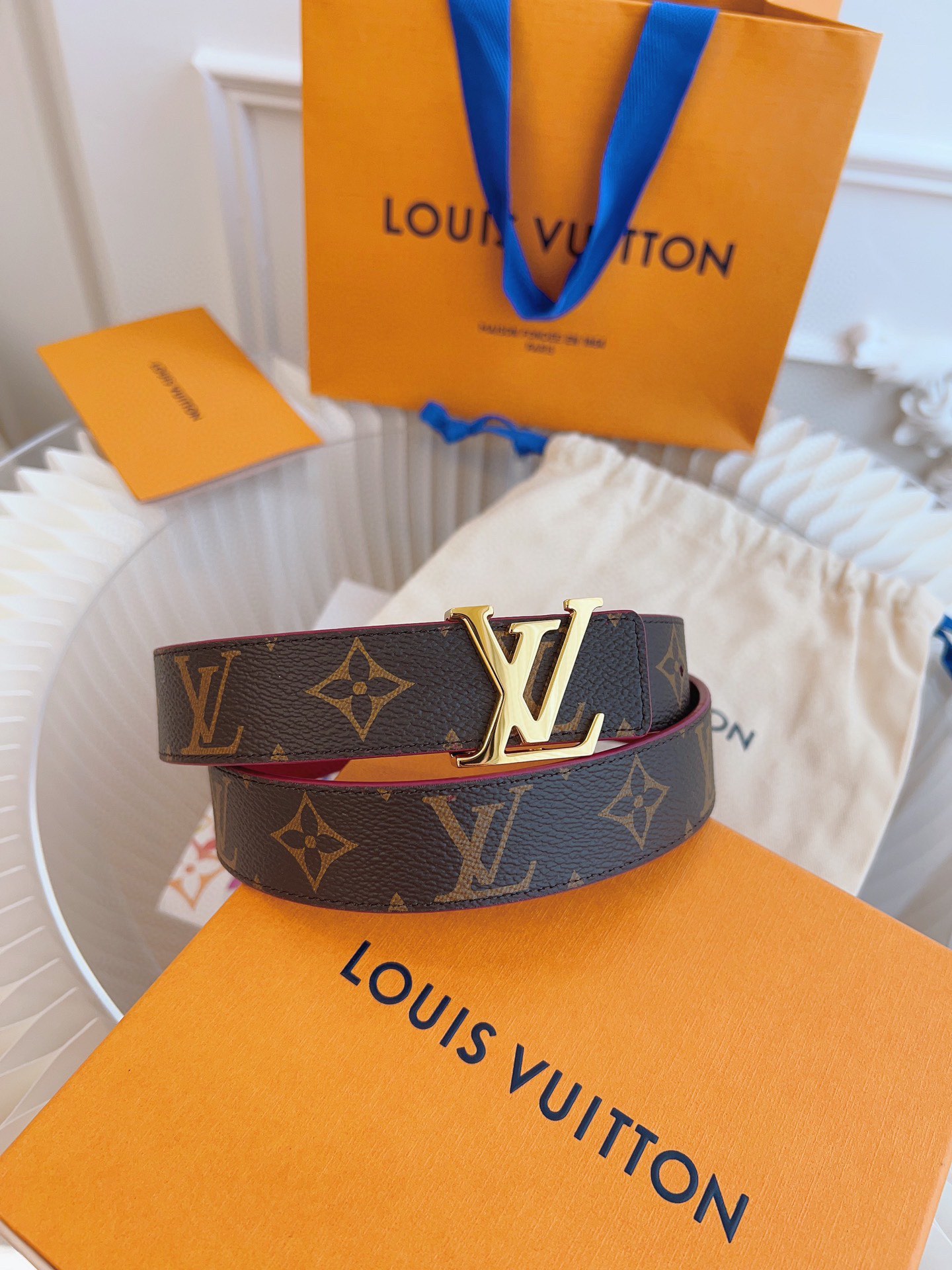 Louis Vuitton Female Basic Belt Canvas M-l