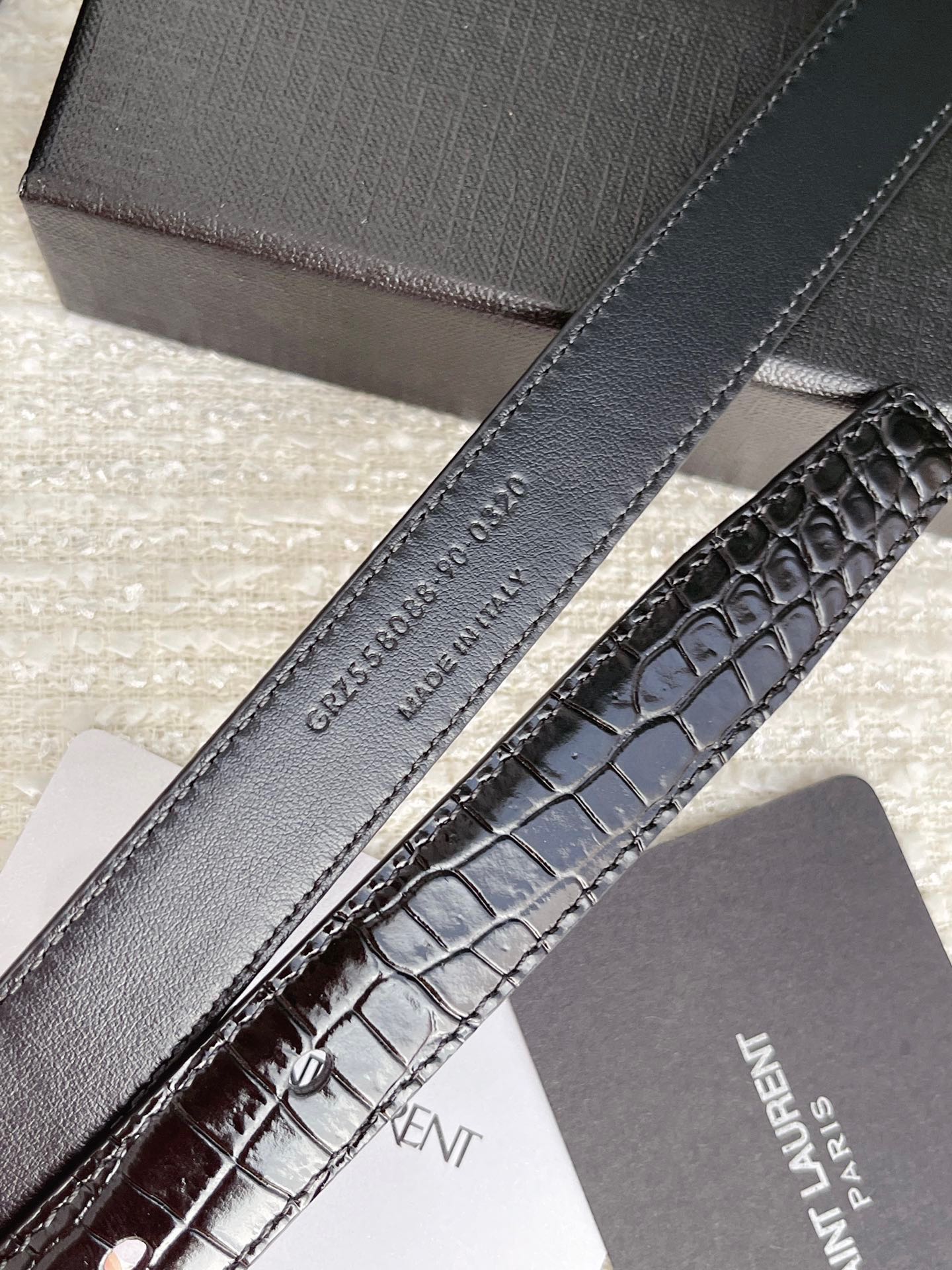 Saint Laurent Female Basic Belt Cow Leather S-m-l