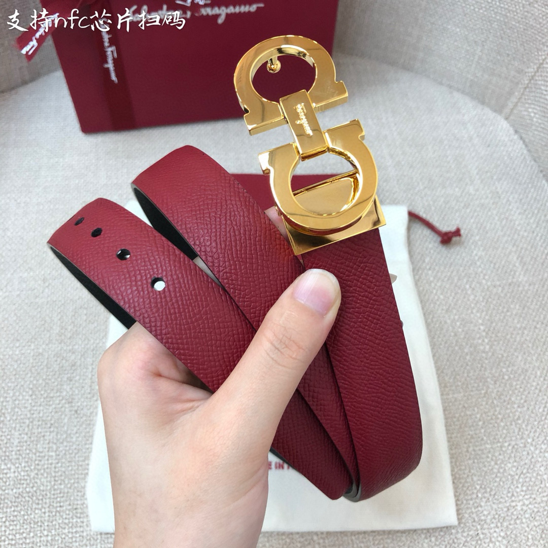 Salvatore Ferragamo Female Basic Belt Cow Leather 25mm-m