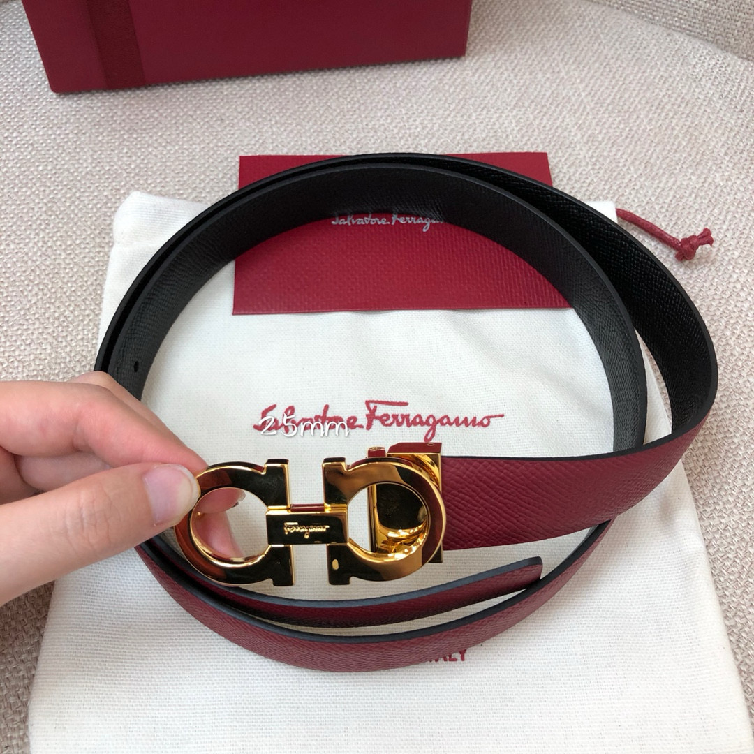 Salvatore Ferragamo Female Basic Belt Cow Leather 25mm-m