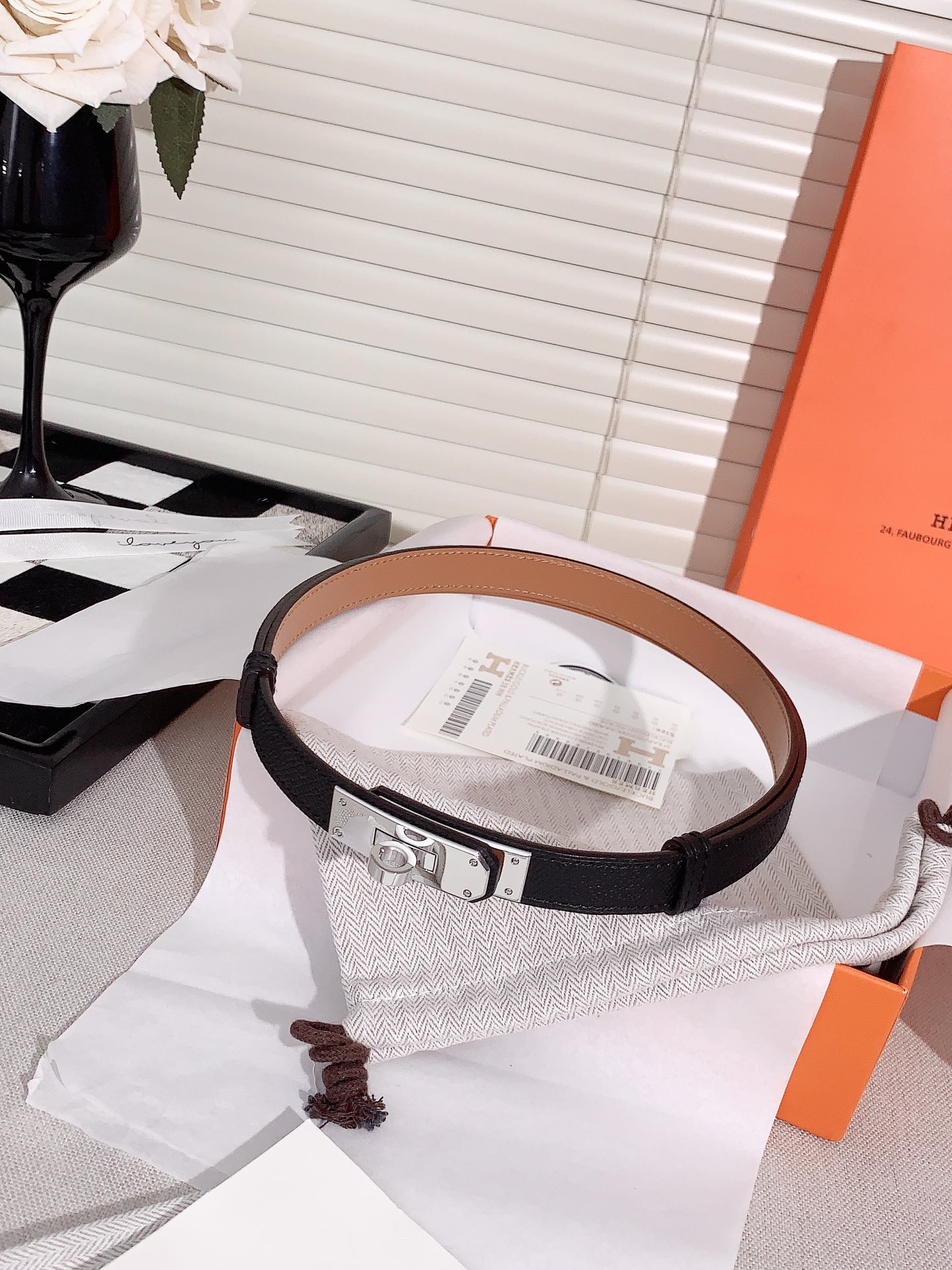 Hermès Female Leather Belt Cow Leather S-m-l