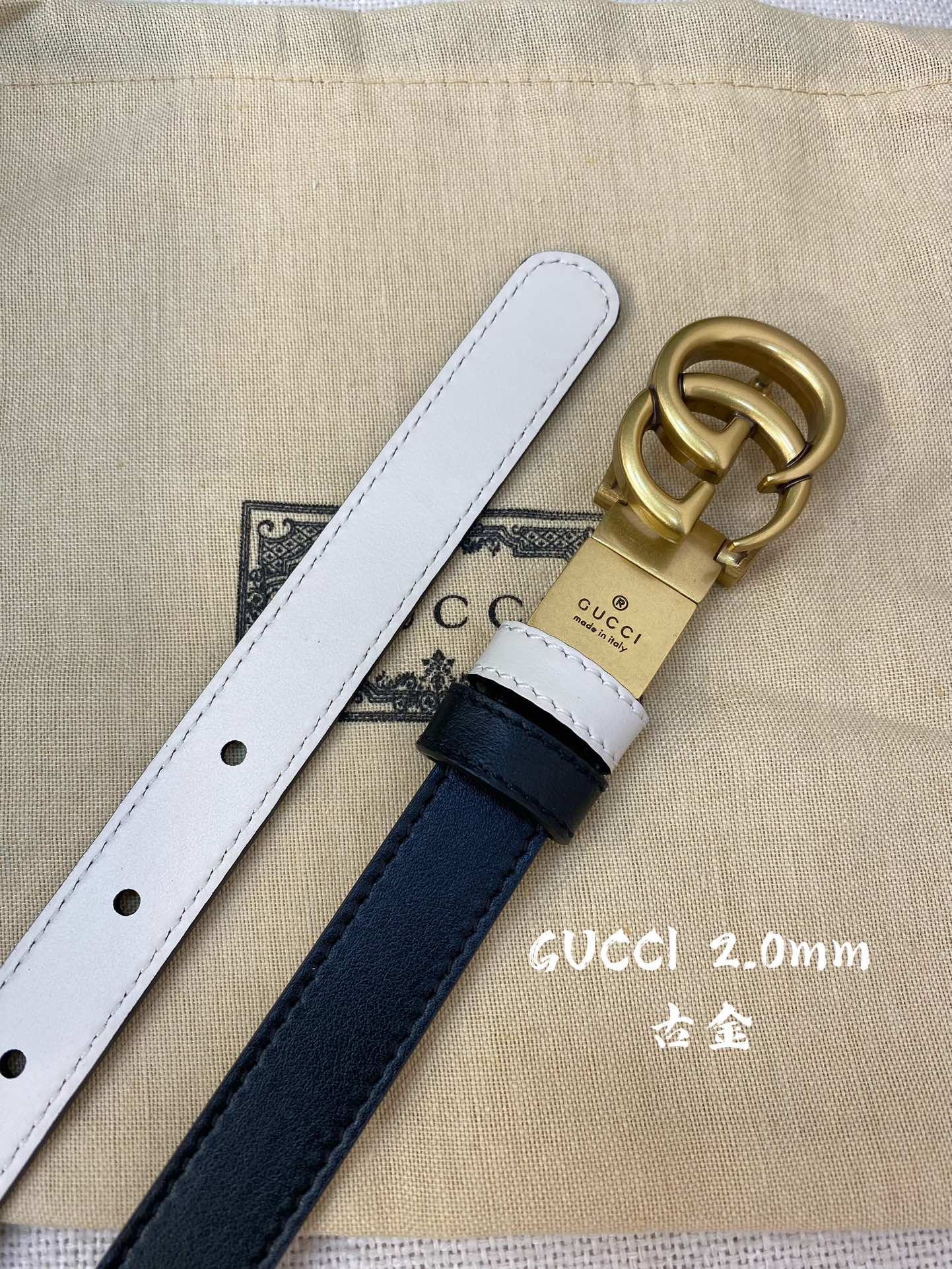 Gucci Female Basic Belt Cow Leather 20mm
