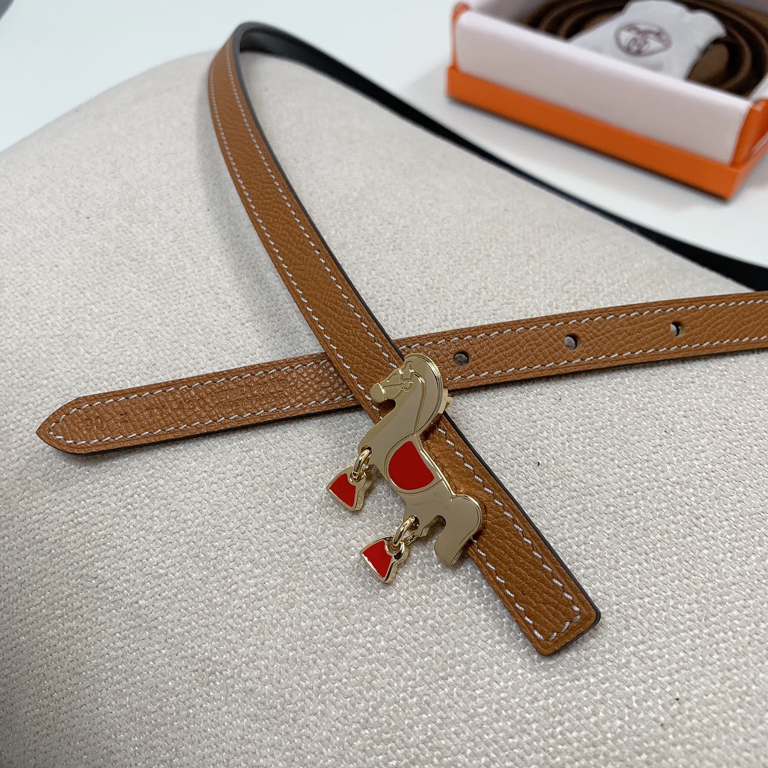 Hermès Female Basic Belt Cow Leather Black 13mm