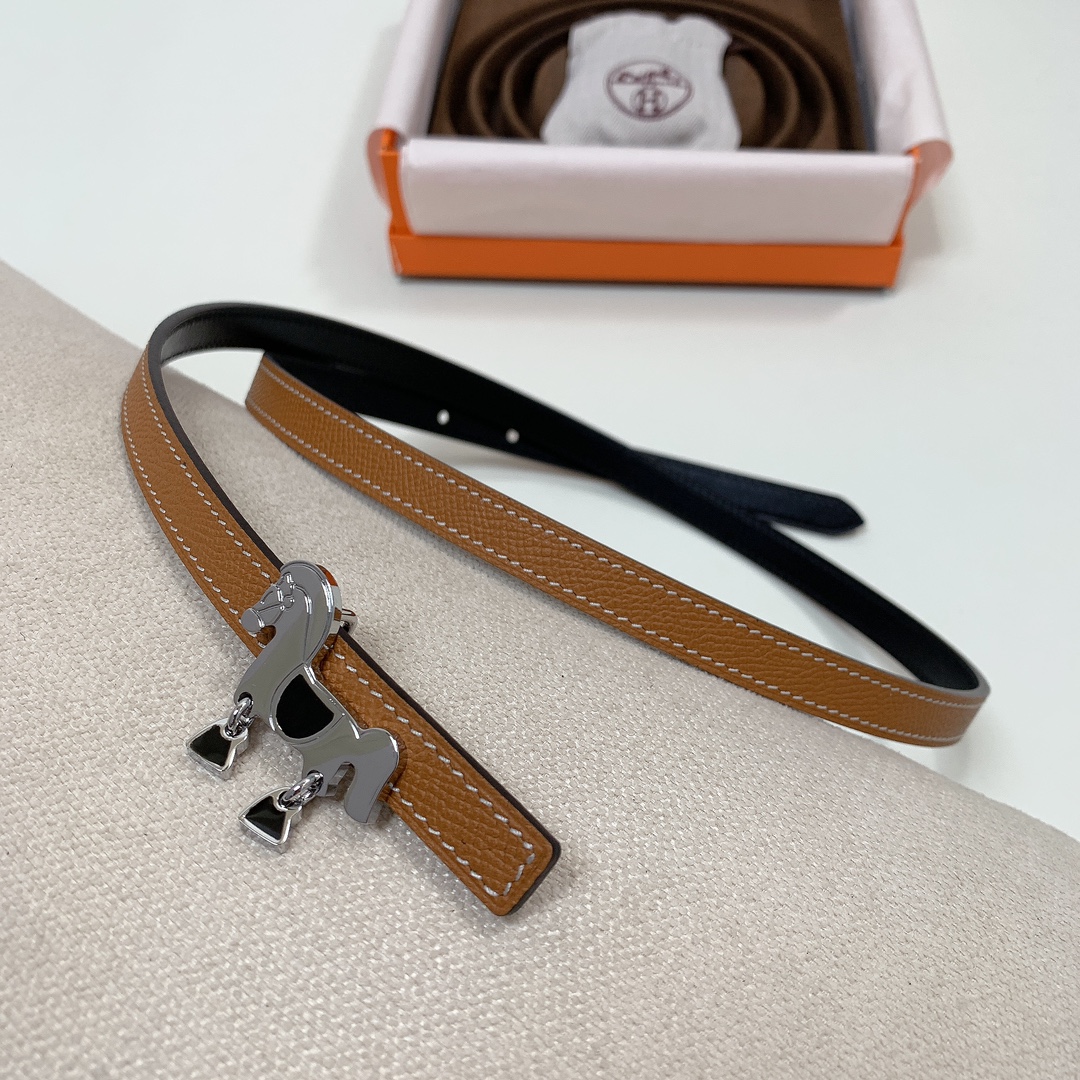 Hermès Female Basic Belt Cow Leather Black 13mm