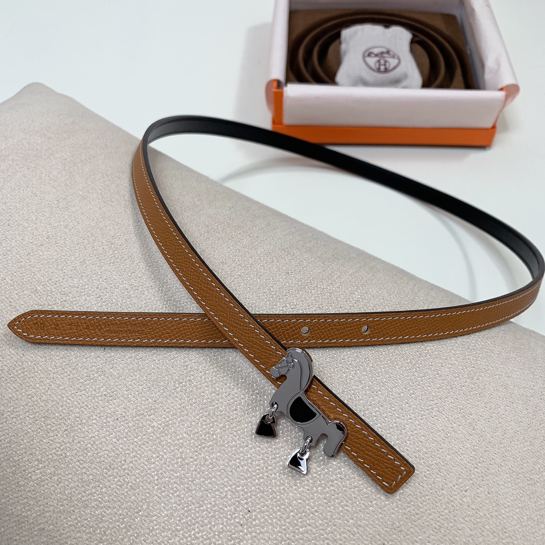 Hermès Female Basic Belt Cow Leather Black 13mm