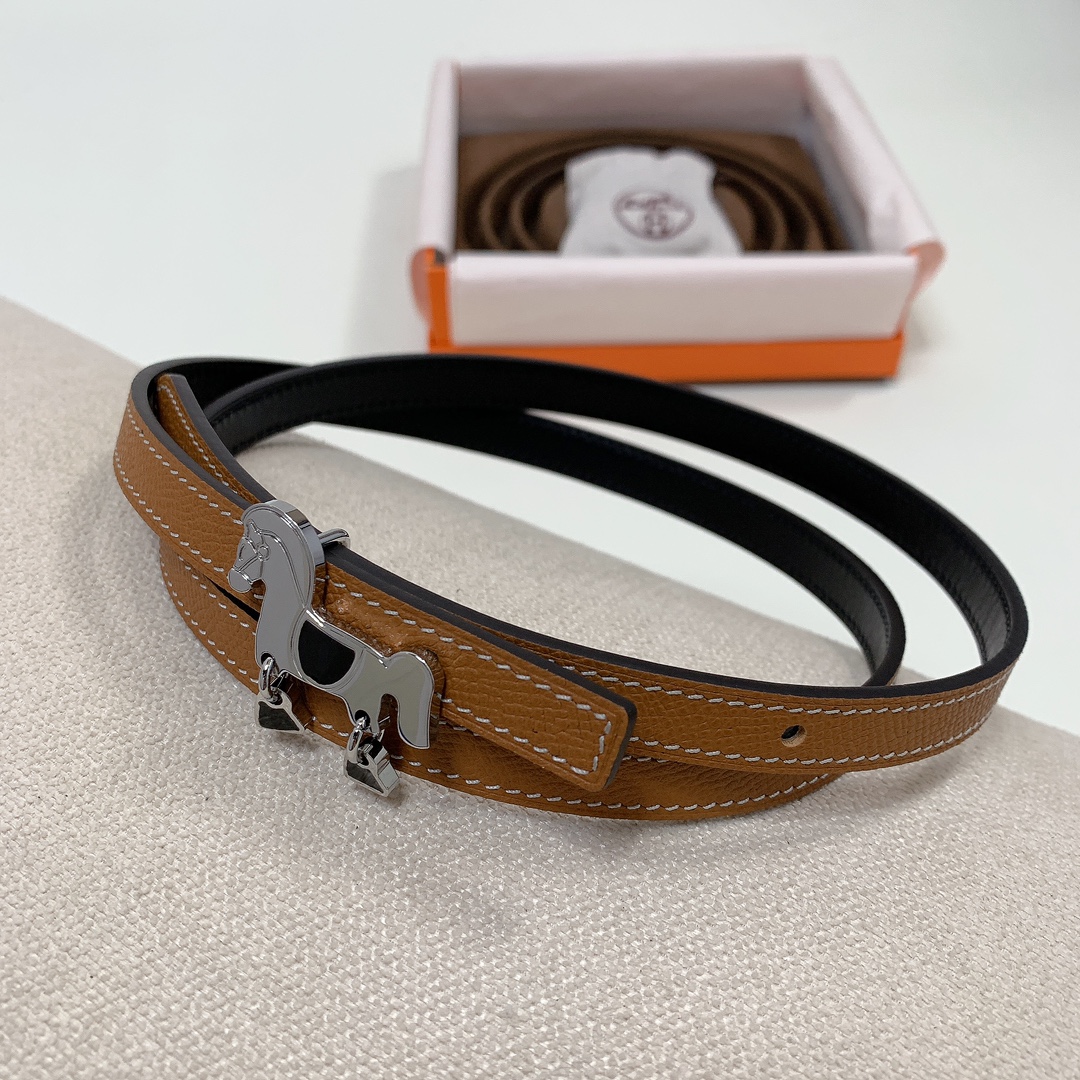Hermès Female Basic Belt Cow Leather Black 13mm